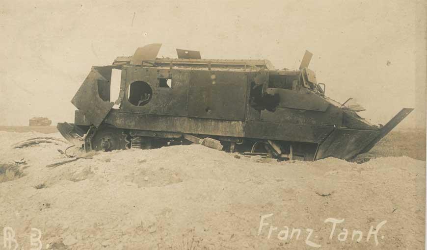 Chars détruit en avril 1917