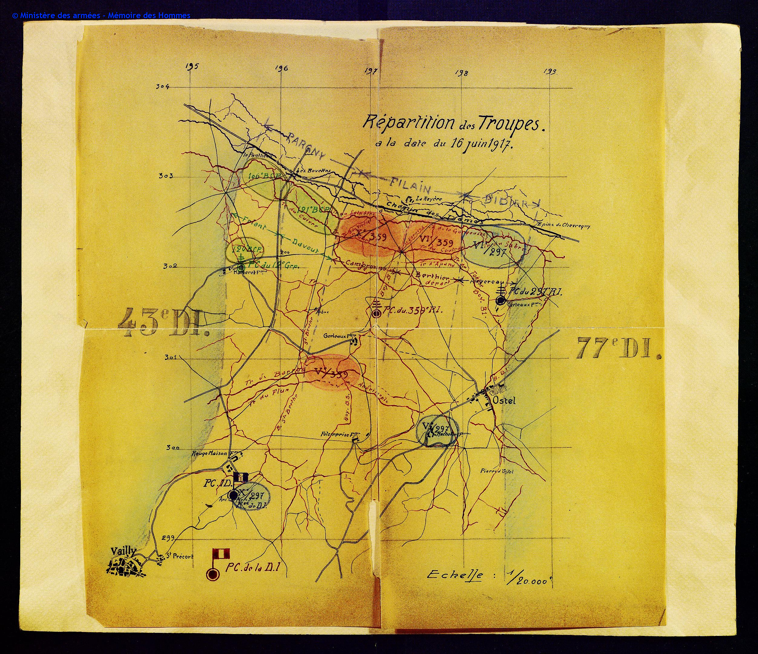 129e division d'infanterie du 14 juin au 9 juillet 1917