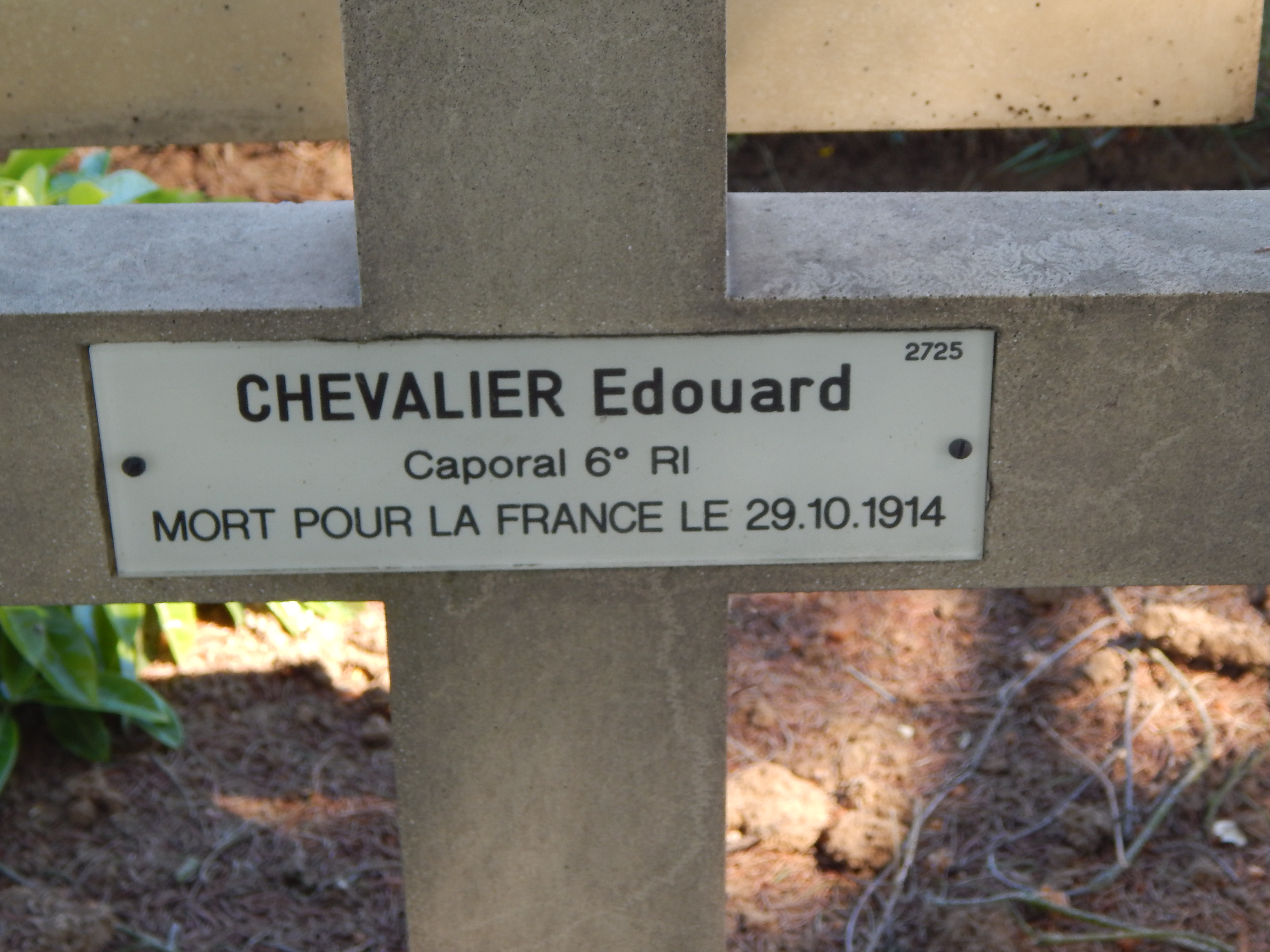photo sépulture - CHEVALIER Edouard