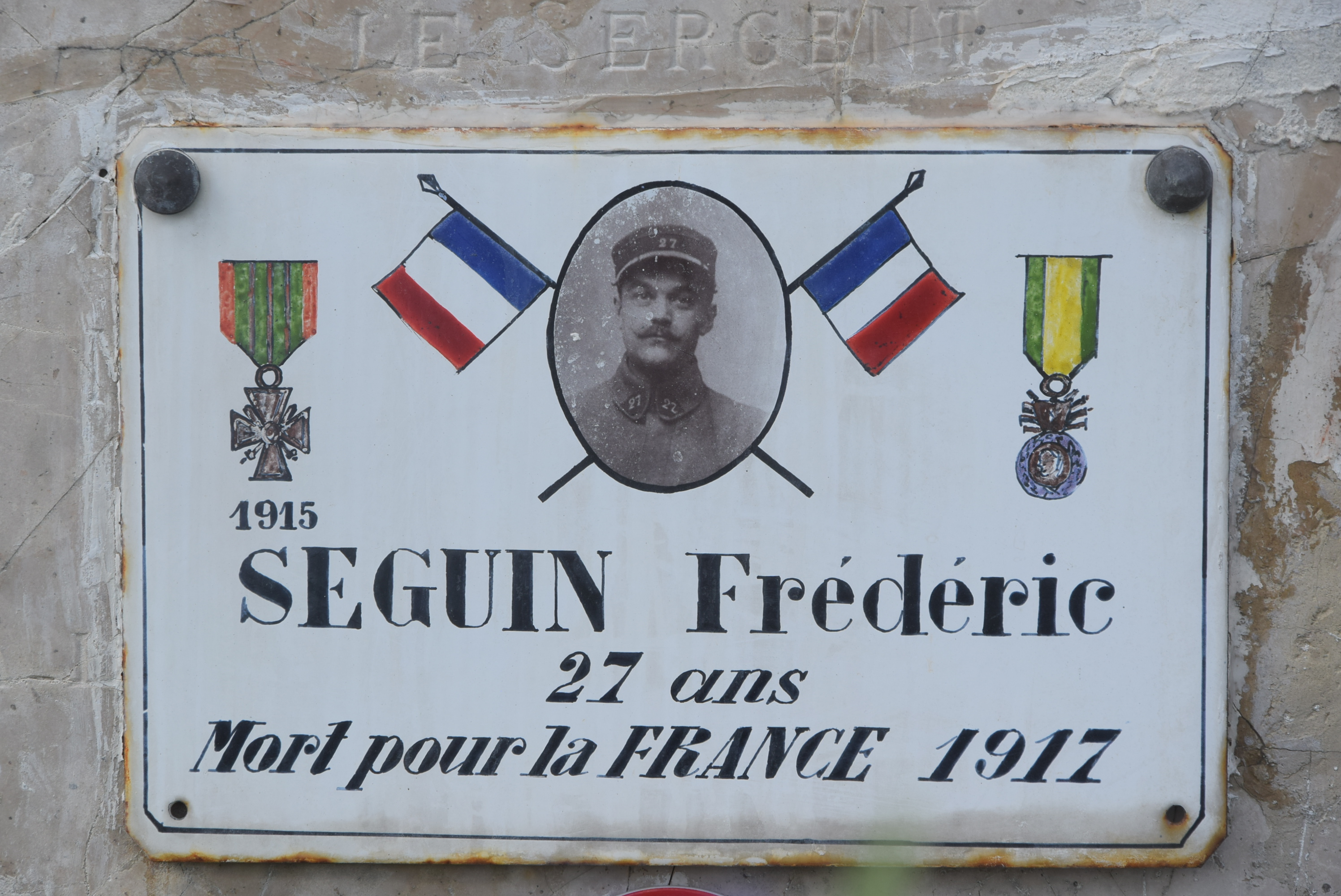 Plaque sur sépulture - SEGUIN Frédéric