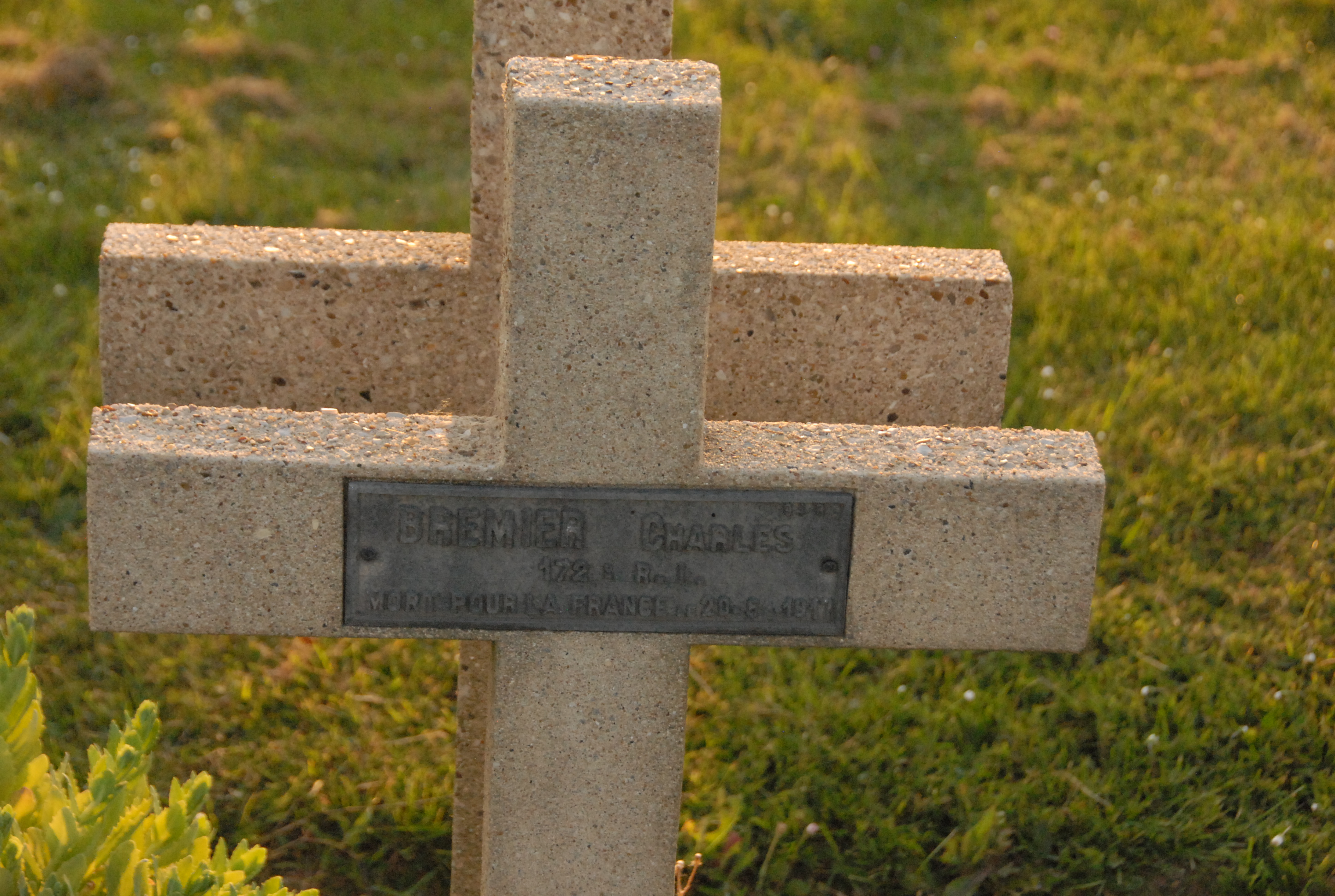 sépulture soldat BREMIER Charles