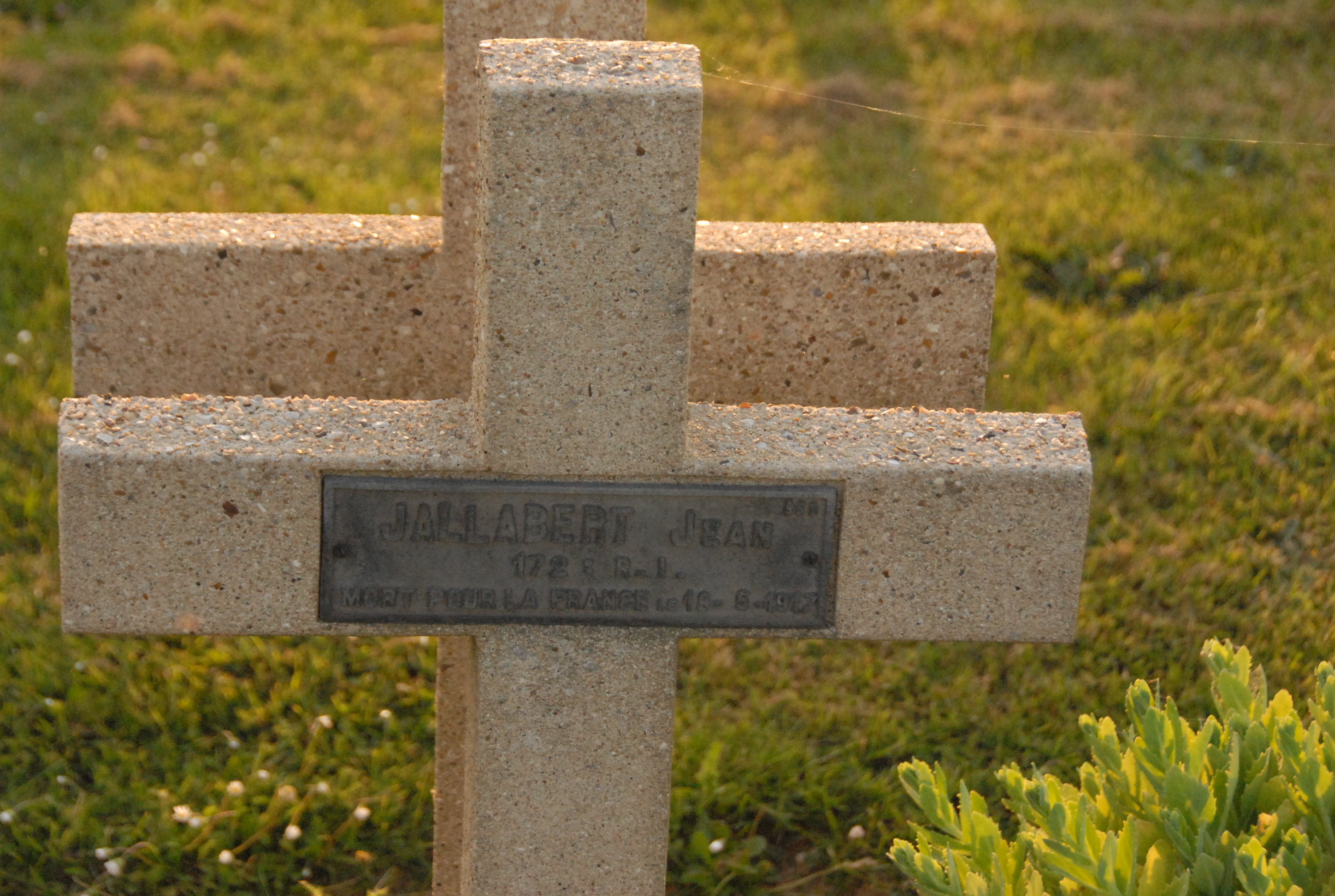 sépulture soldat JALLABERT Jean