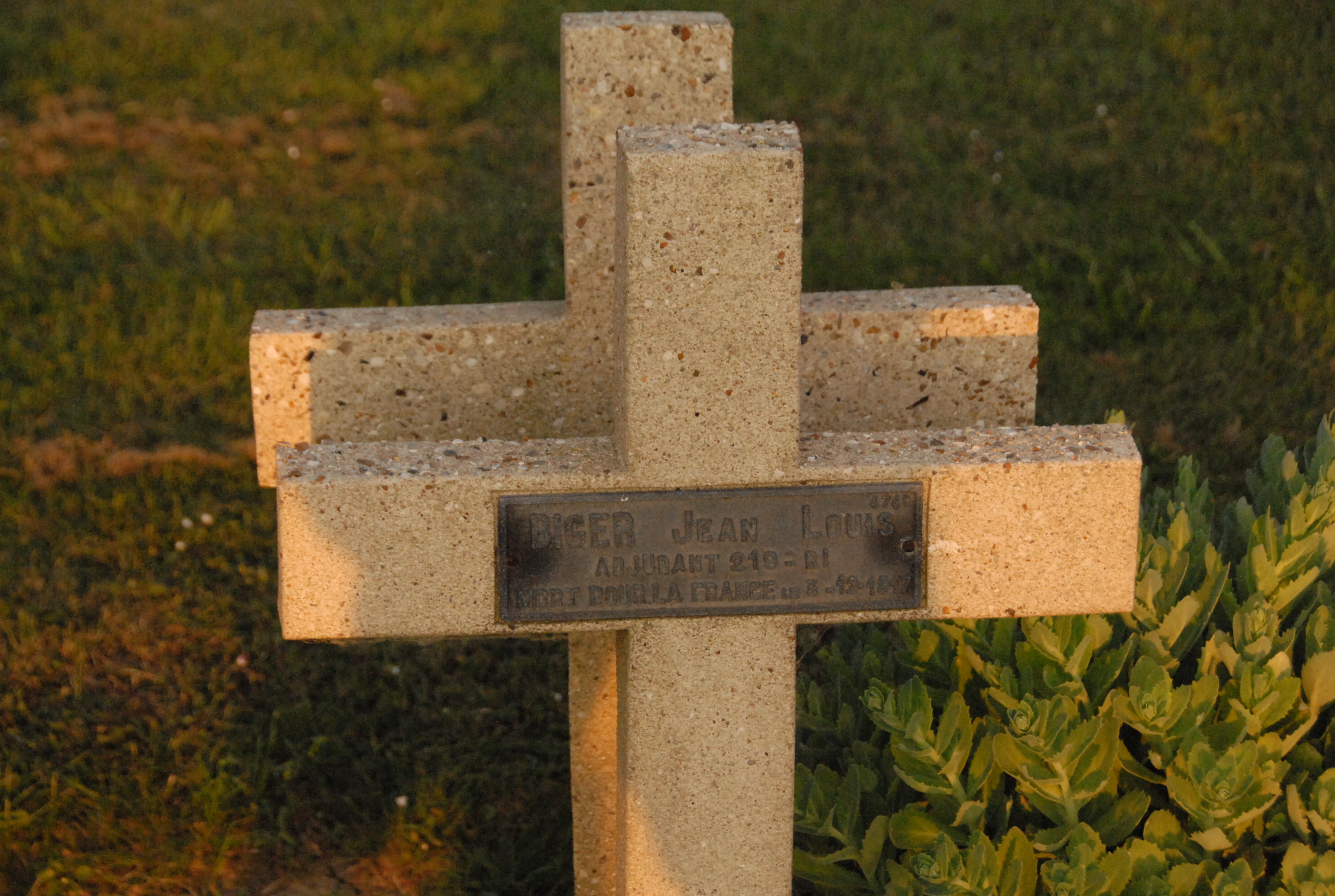 Sépulture BIGER Jean Louis Marie