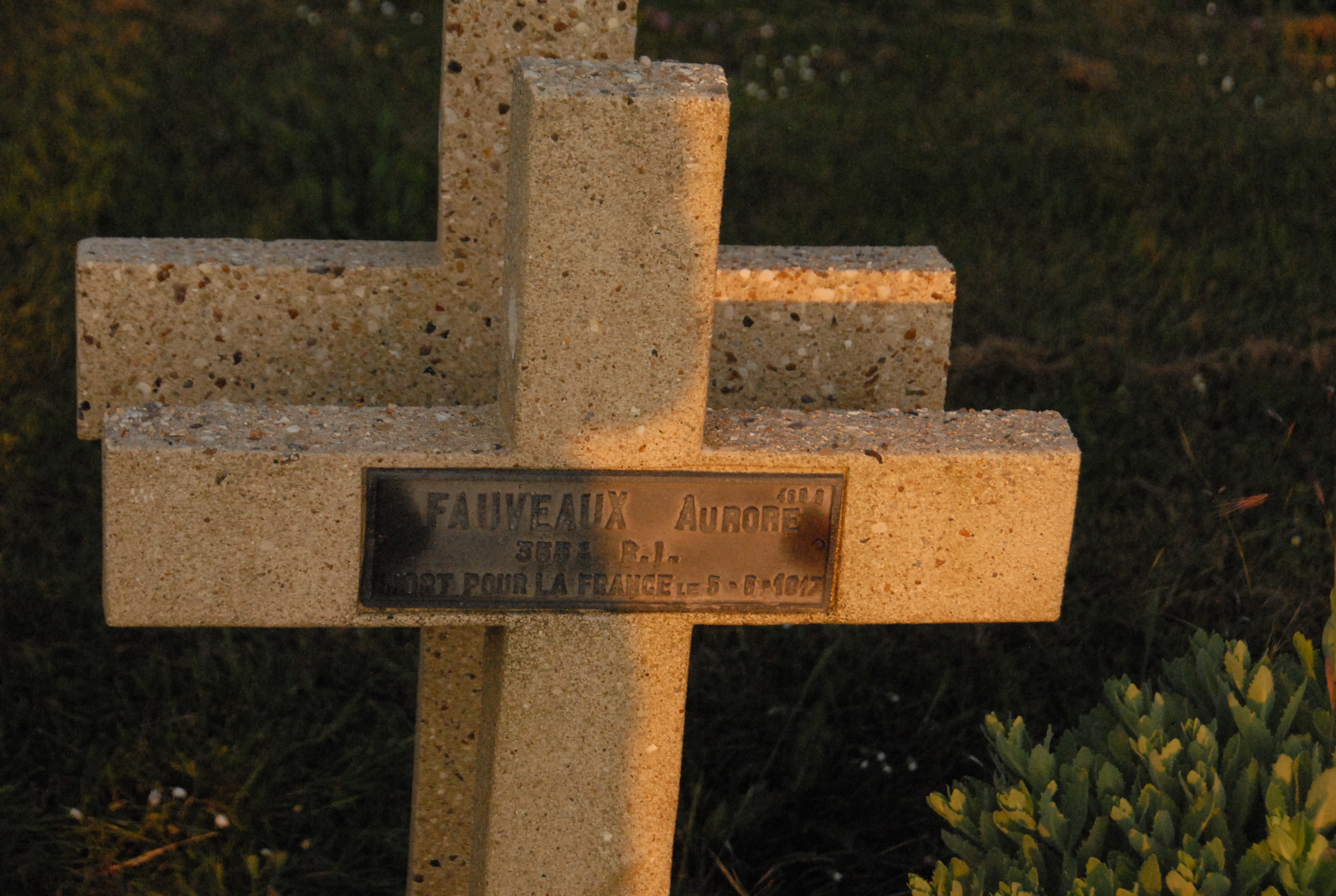 Sépulture FAUVEAUX Aurore