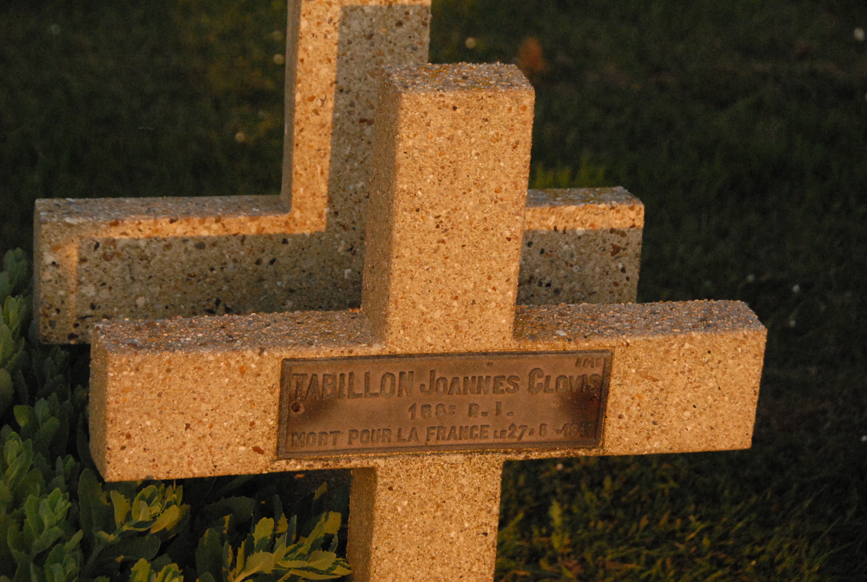 Sépulture TABILLON Joannes Clovis