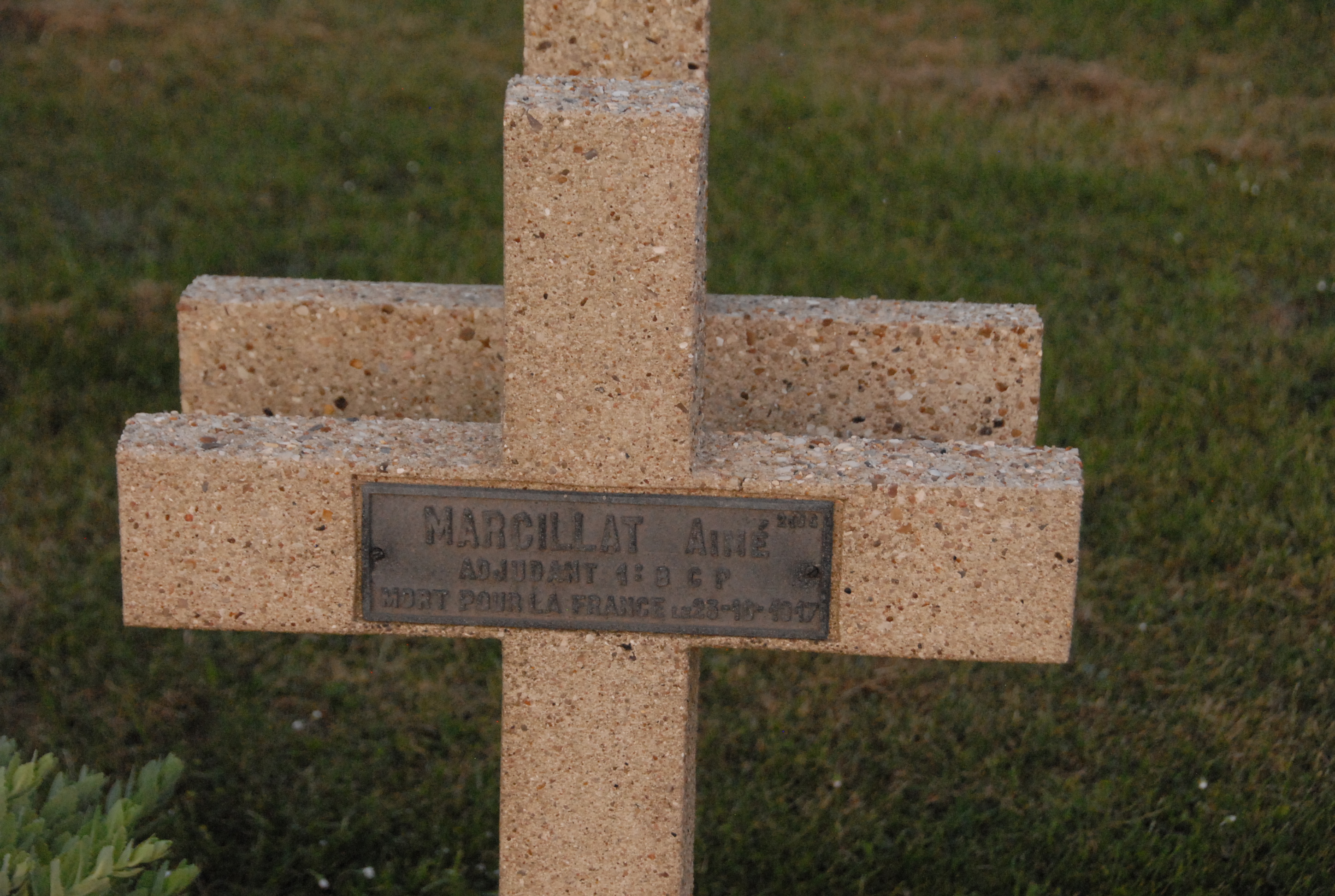 Sépulture adjudant MARCILLAT Aimé Joseph