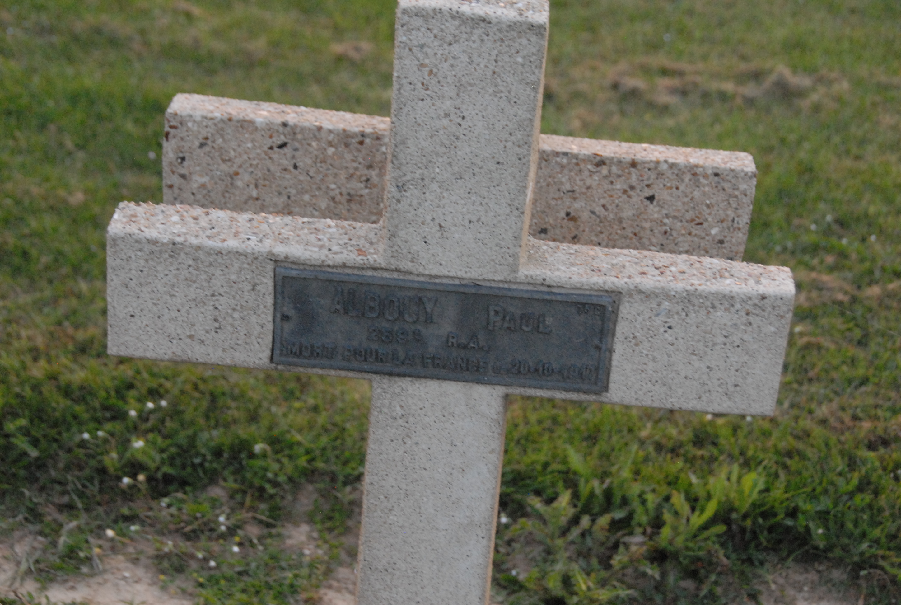 Sépulture ALBOUY Paul François