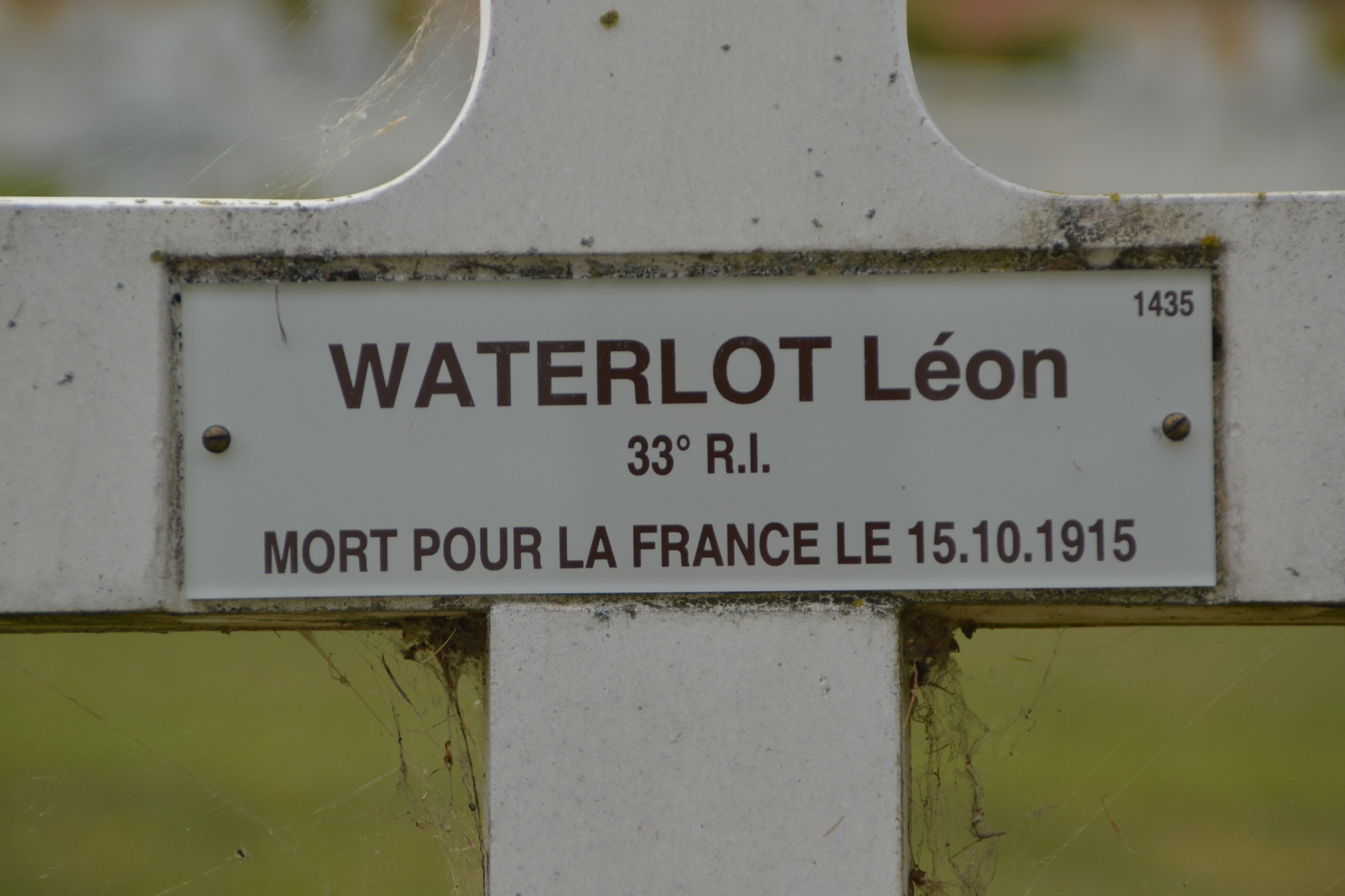 Waterlot Léon, sépulture à Berry au Bac