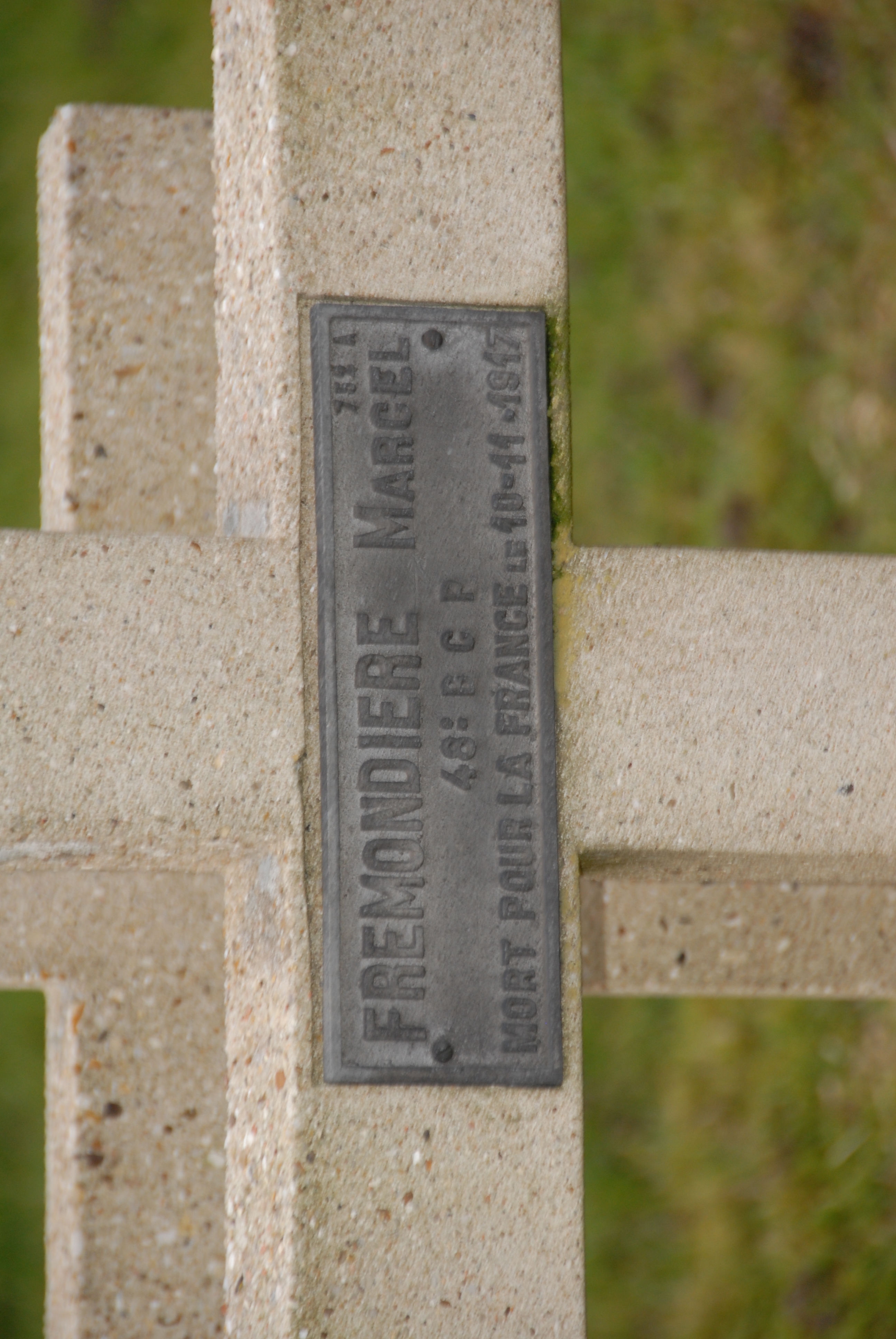 Sépulture FREMONDIERE Marcel Marie Urbain