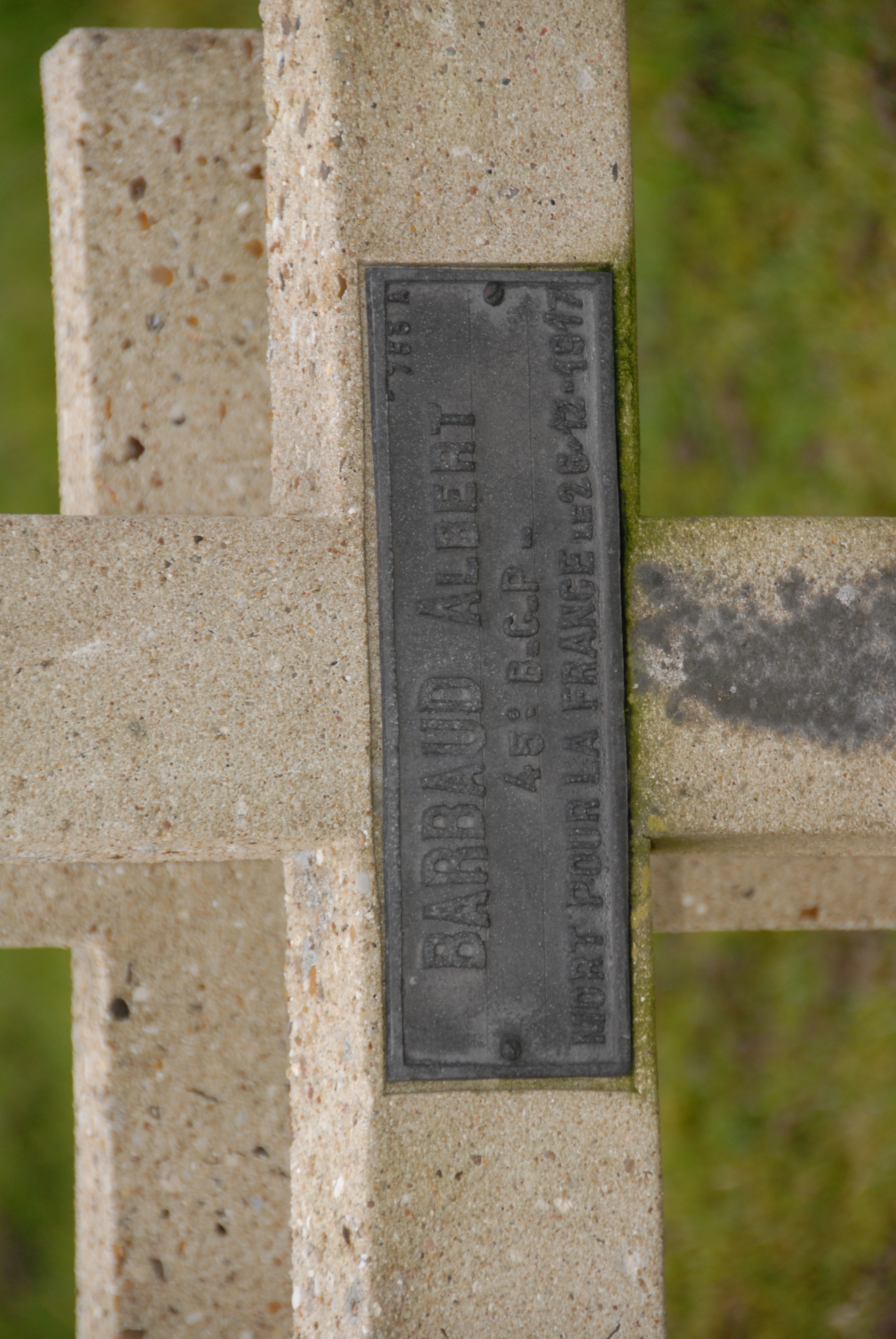 Sépulture BARBAUD Albert Edmond Eugène