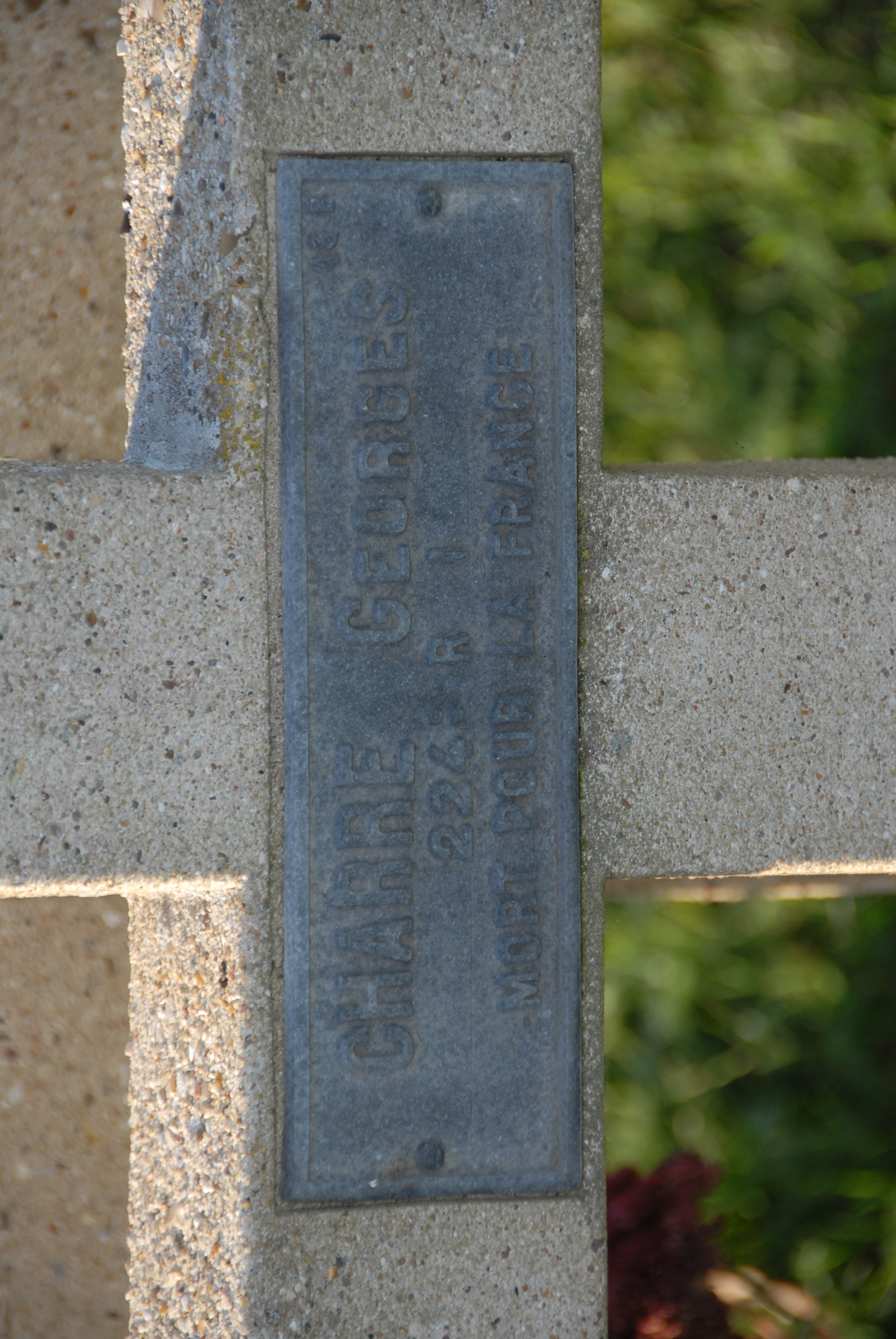 Sépulture CHARRE Georges Léon Sigismond