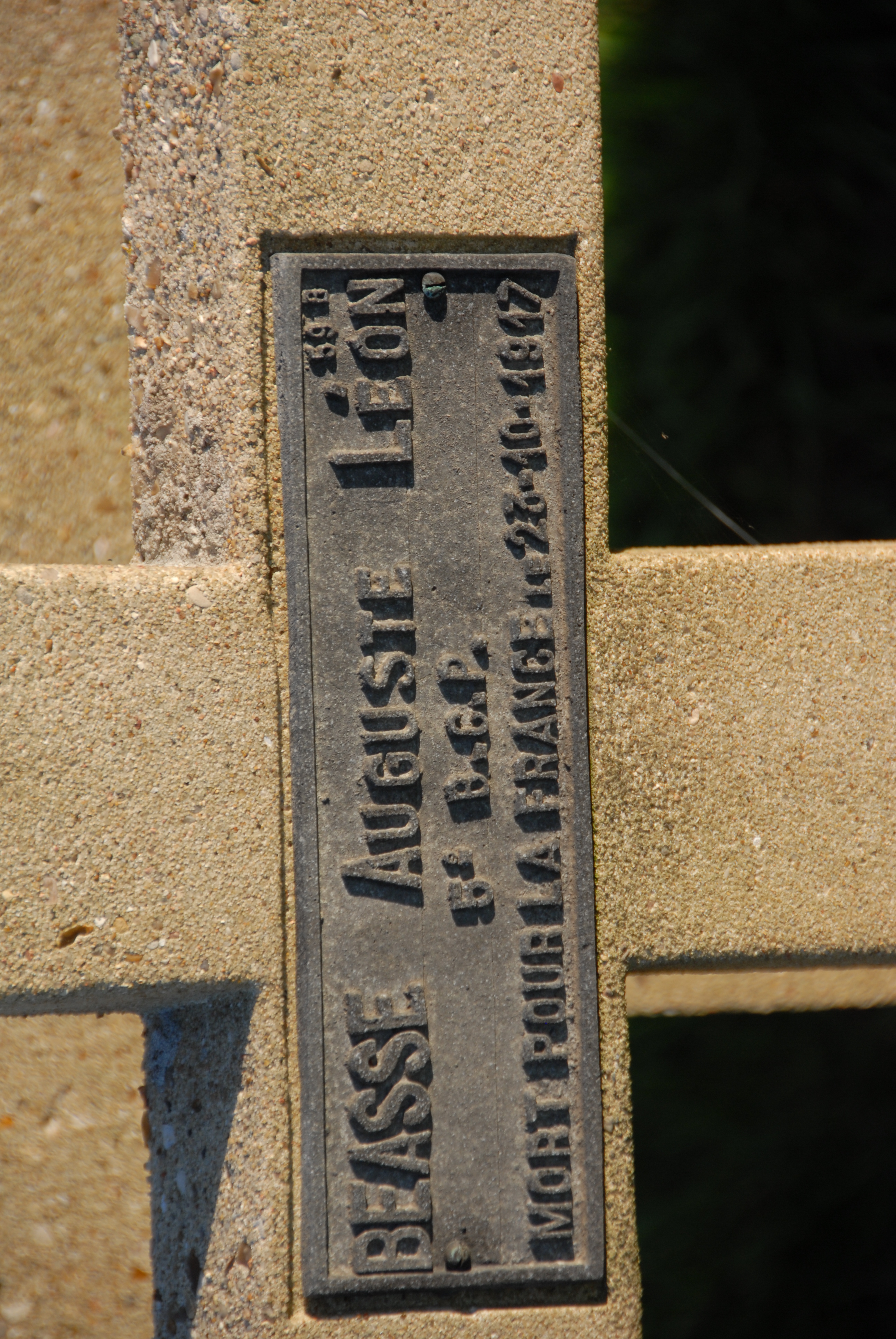 Sépulture BEASSE Auguste Léon René Marie