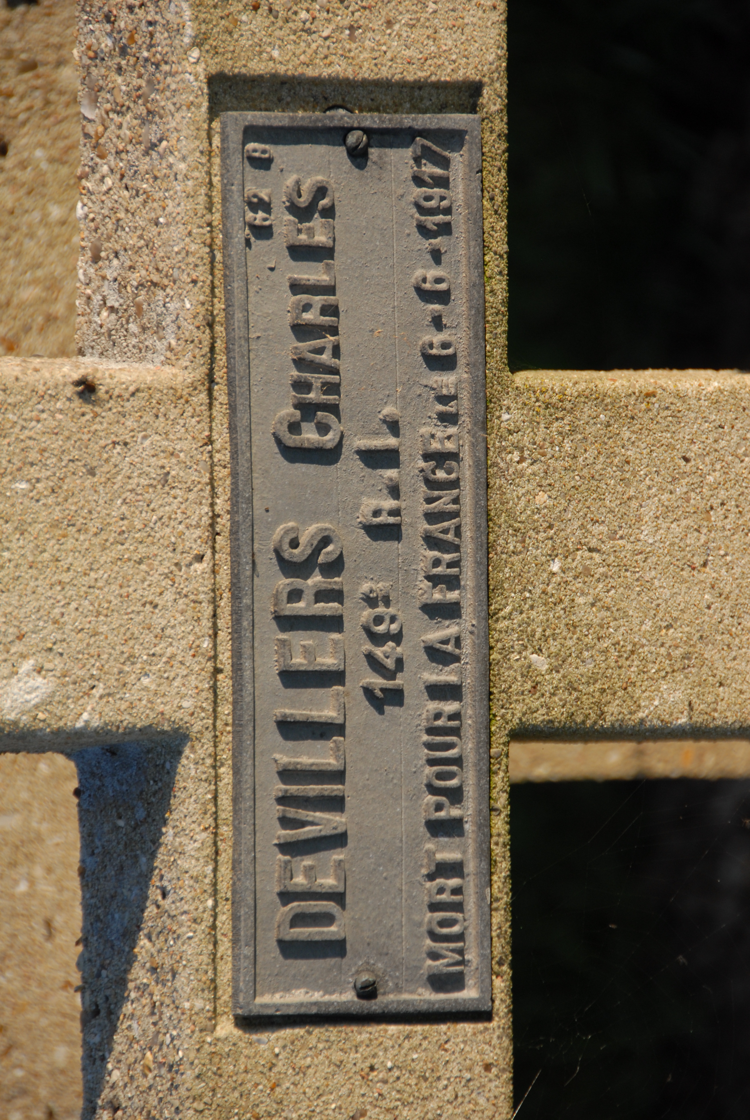 Sépulture DEVILLERS Charles Gaston Louis