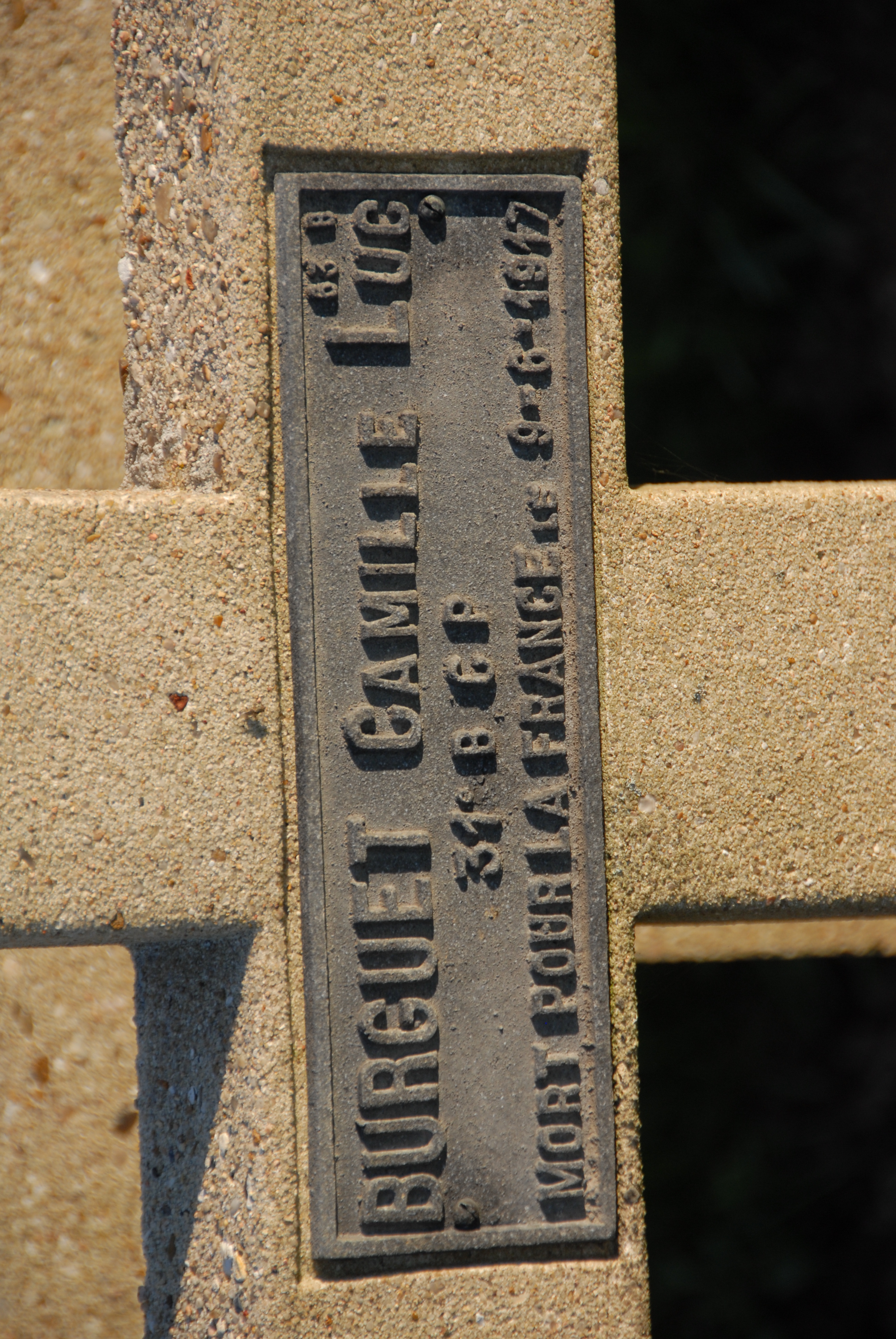 Sépulture BURGET Camille Luc