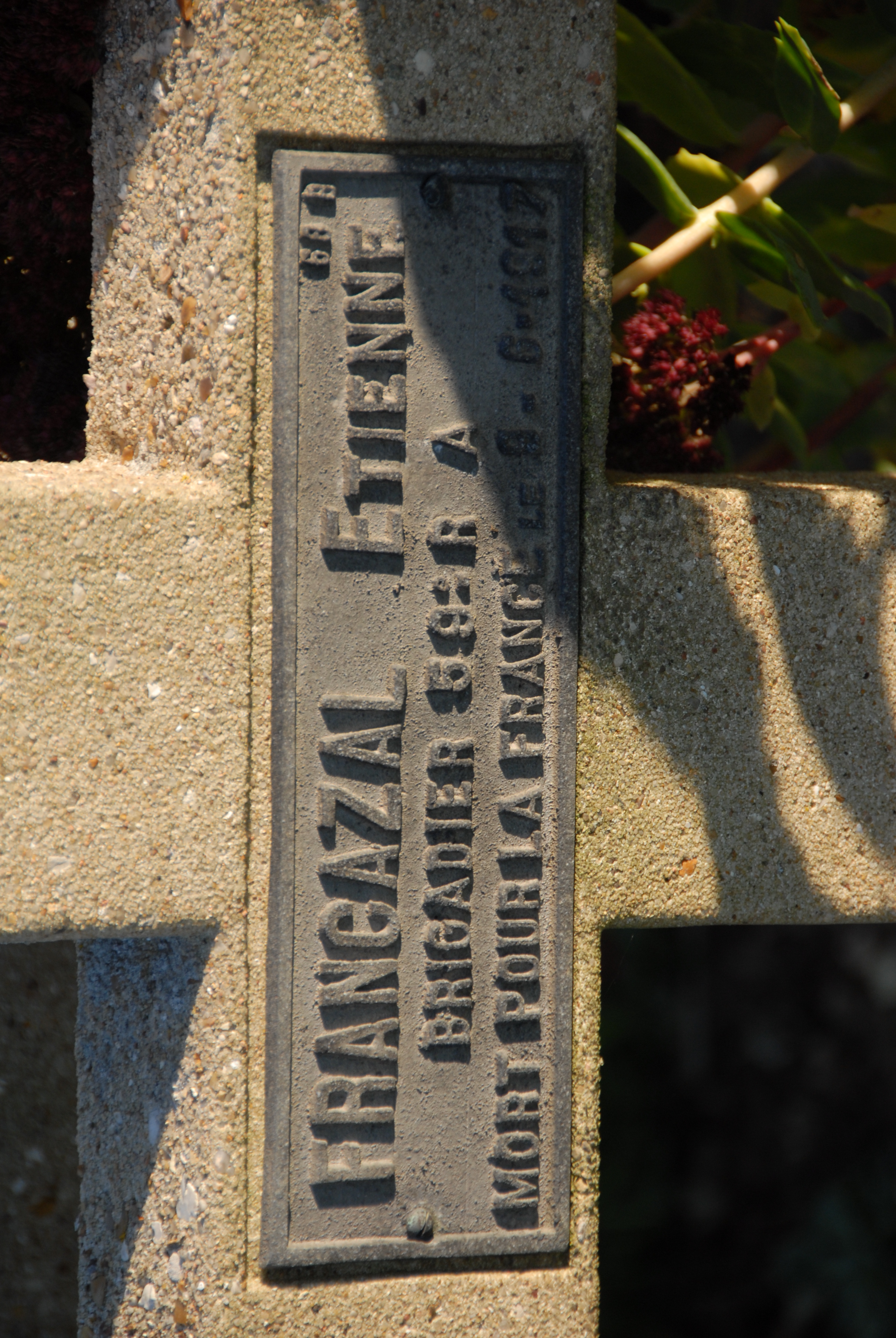 Sépulture  FRANCAZAL Etienne