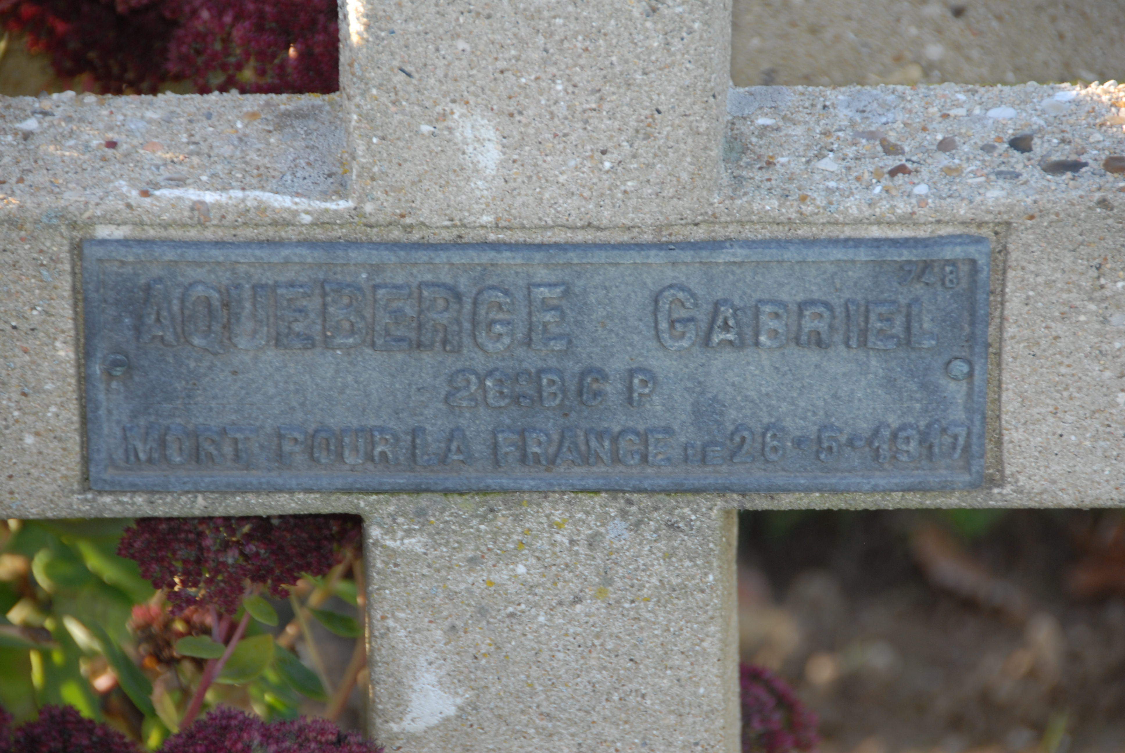 Sépulture AQUEBERGE Gabriel Marie Joseph