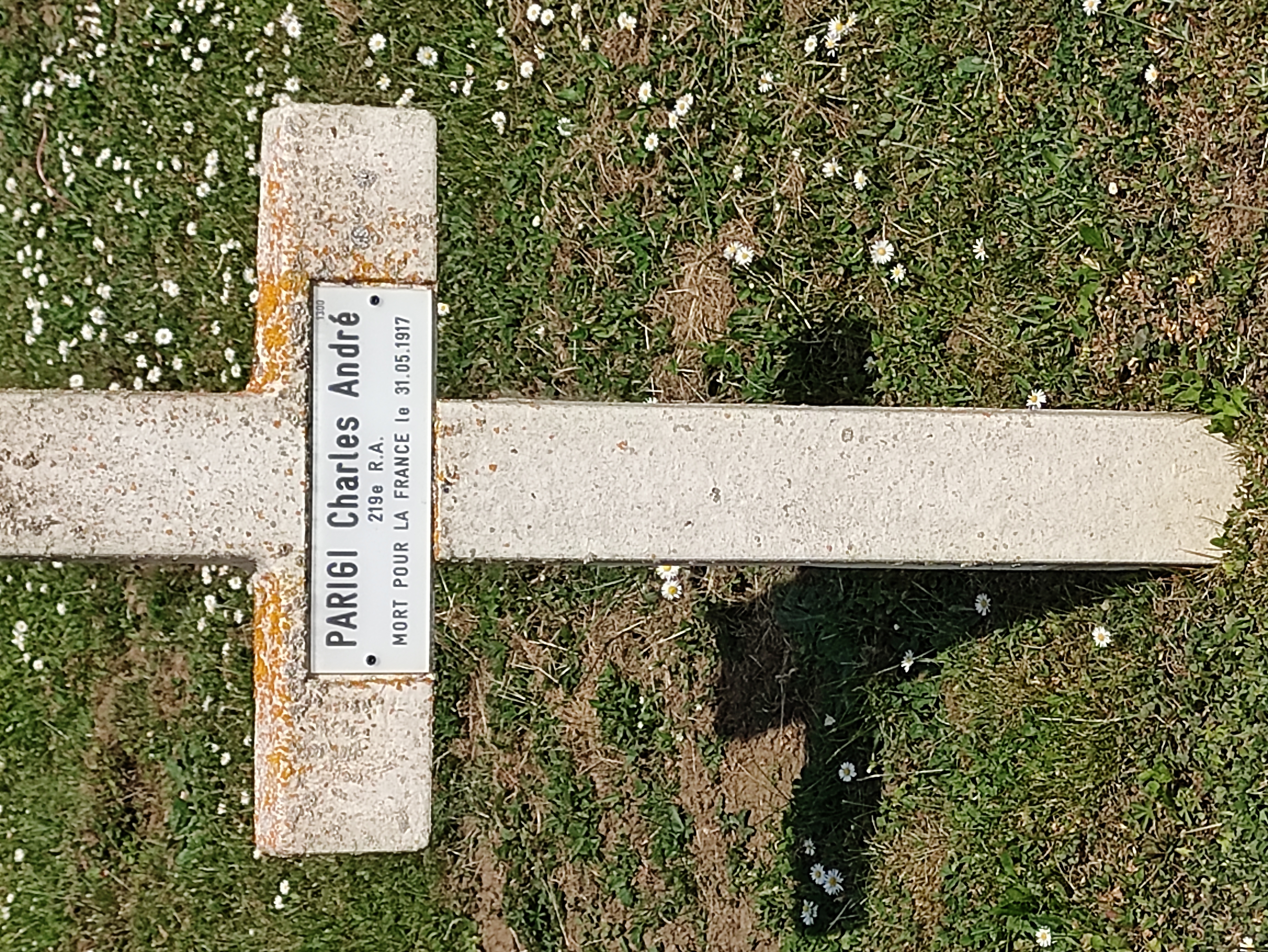 Sépulture canonnier PARIGI Charles André 