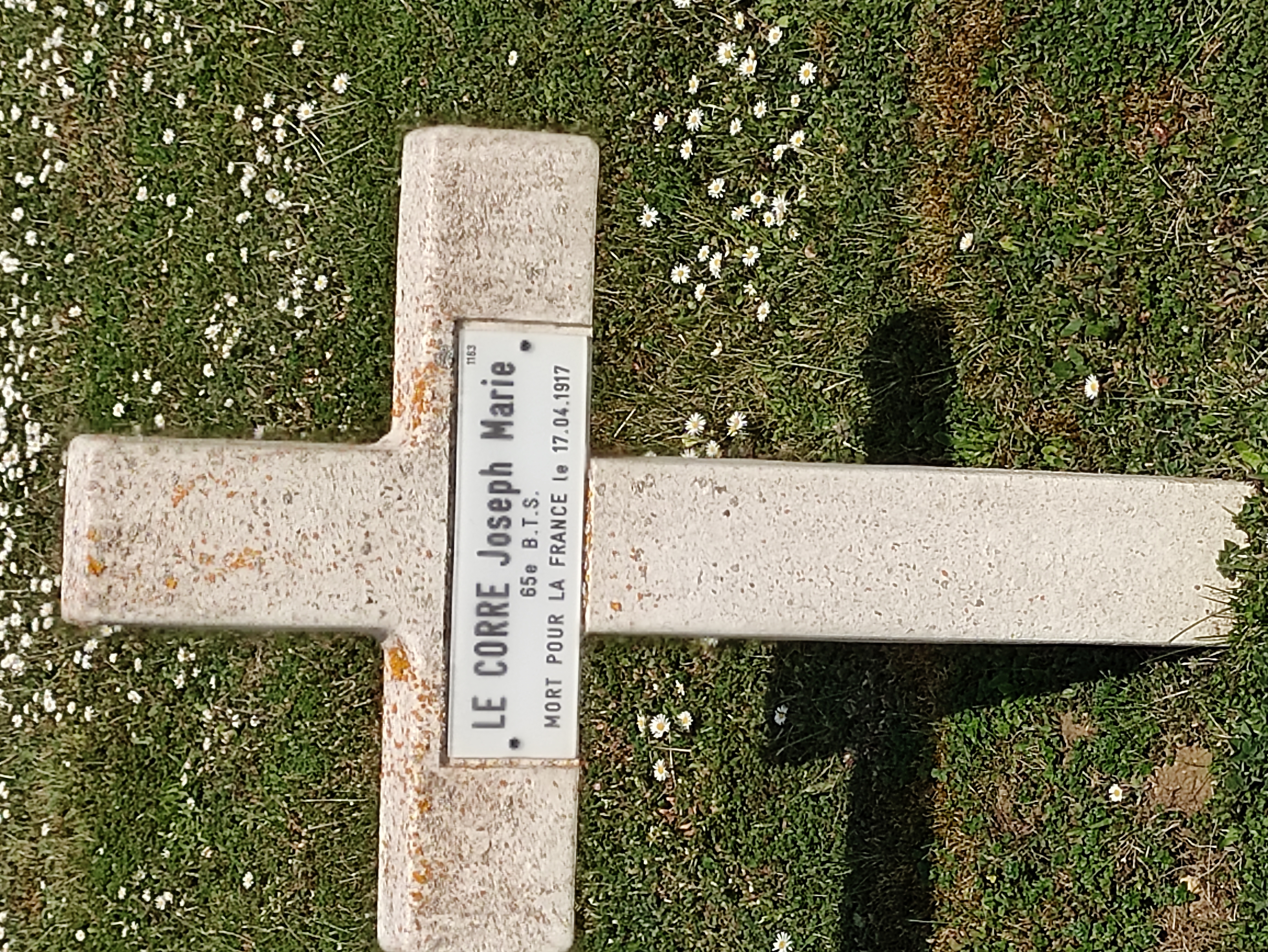 Sépulture soldat LE CORRE Joseph Marie