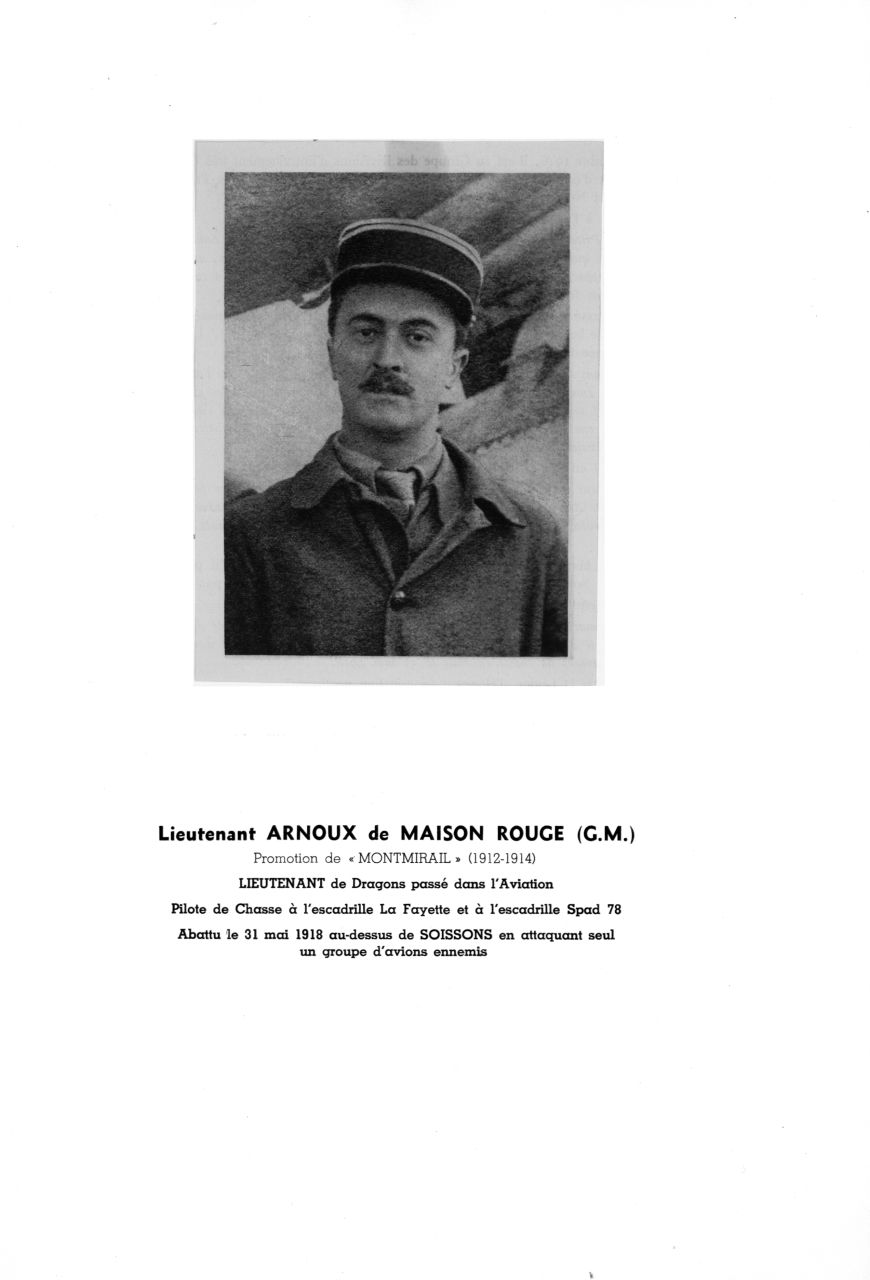 Arnoux de Maison Rouge Gilbert Marie Joseph René Henri Antoine  fiche la Saint Cyrienne