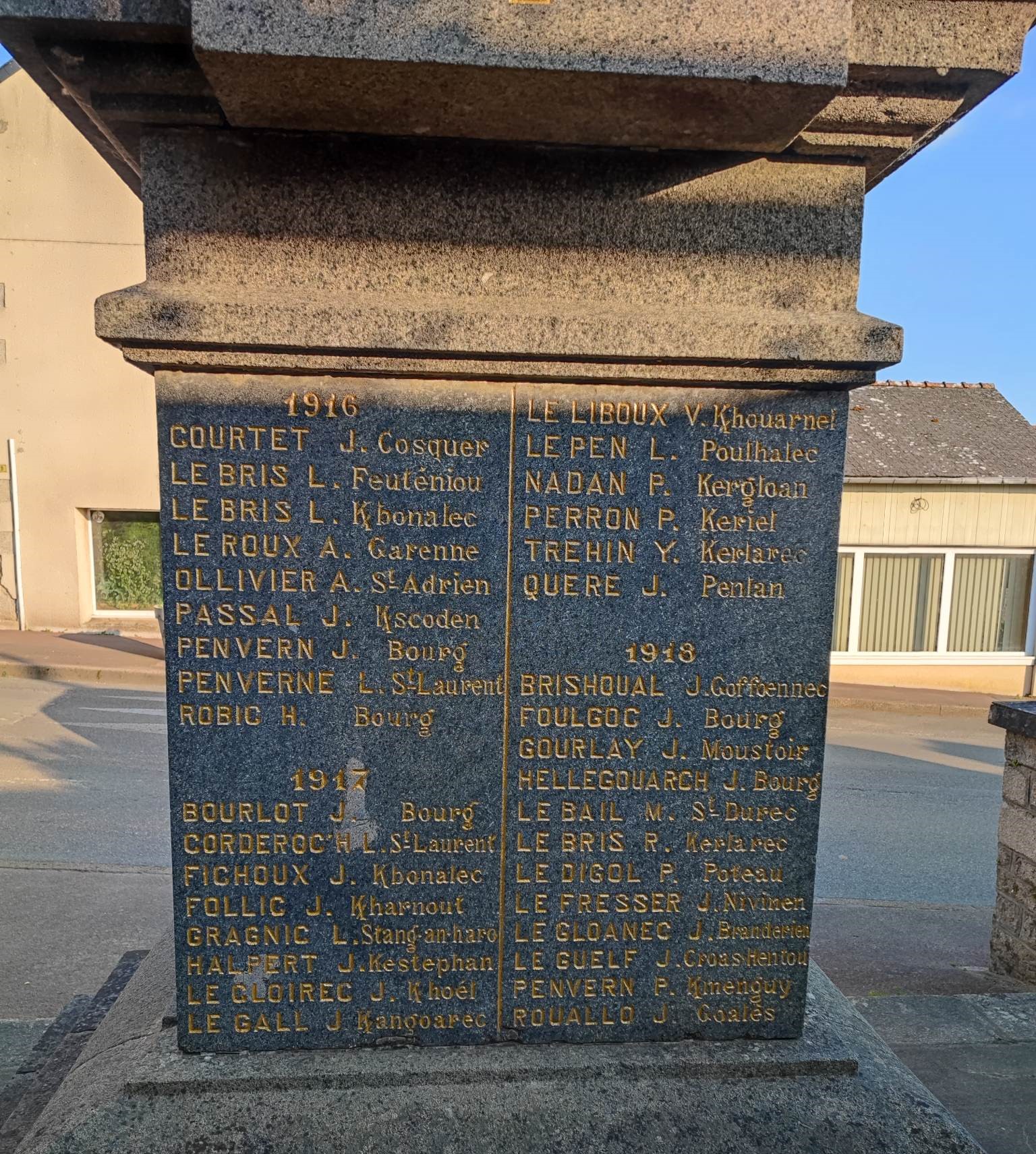Monument aux morts Arzano (Finistère)
