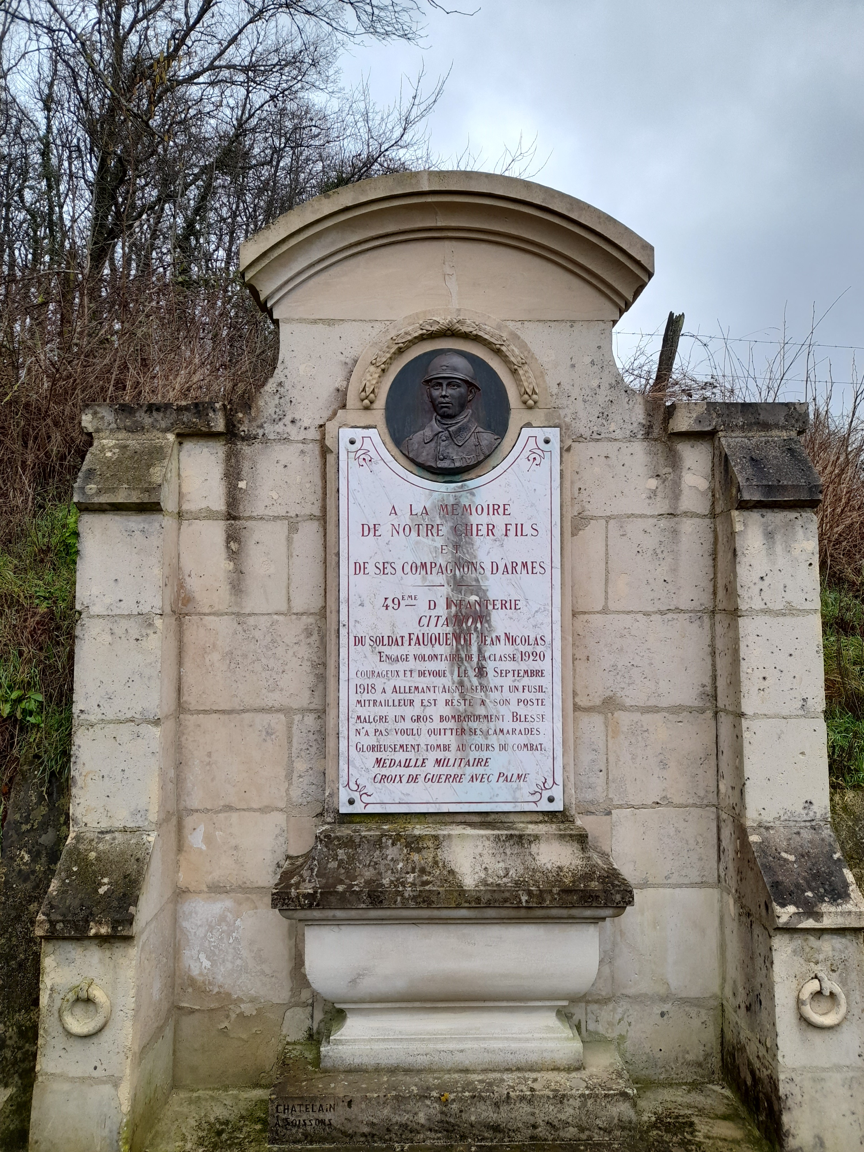 Fauquenot Jean Nicolas monument commémoratif