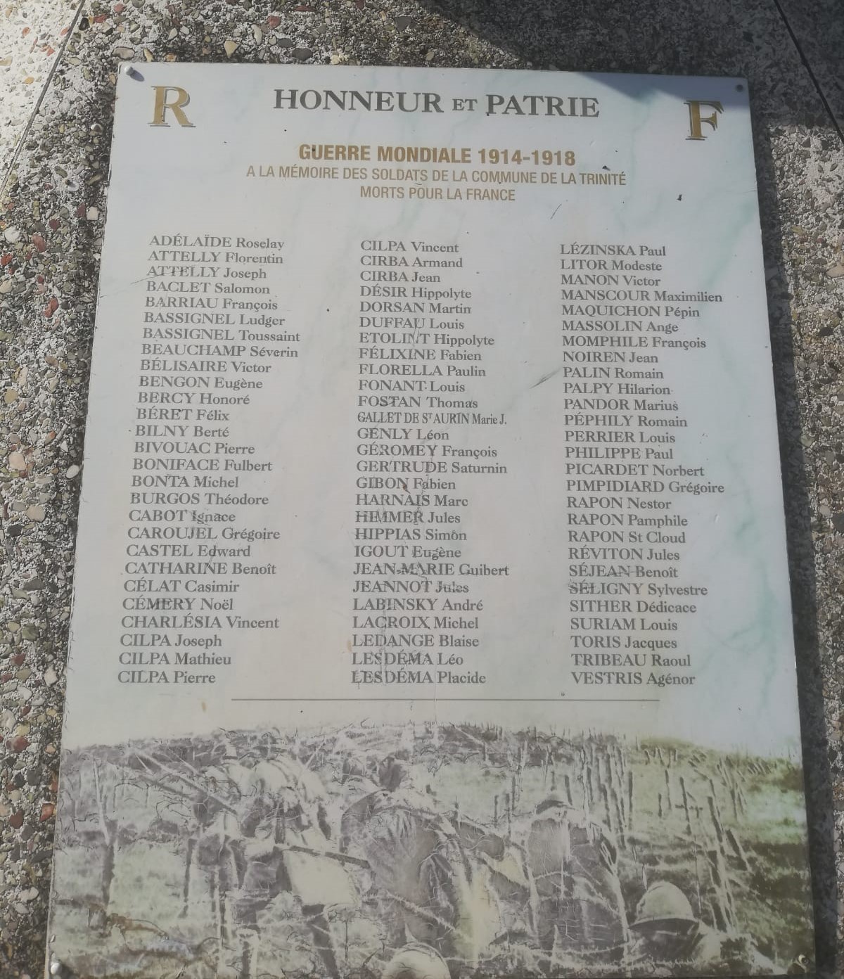 Monument aux morts La Trinité (Martinique)