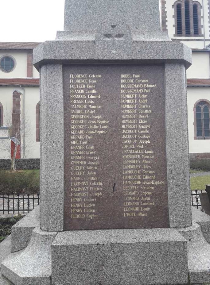 Monument aux morts Plainfaing (Vosges)