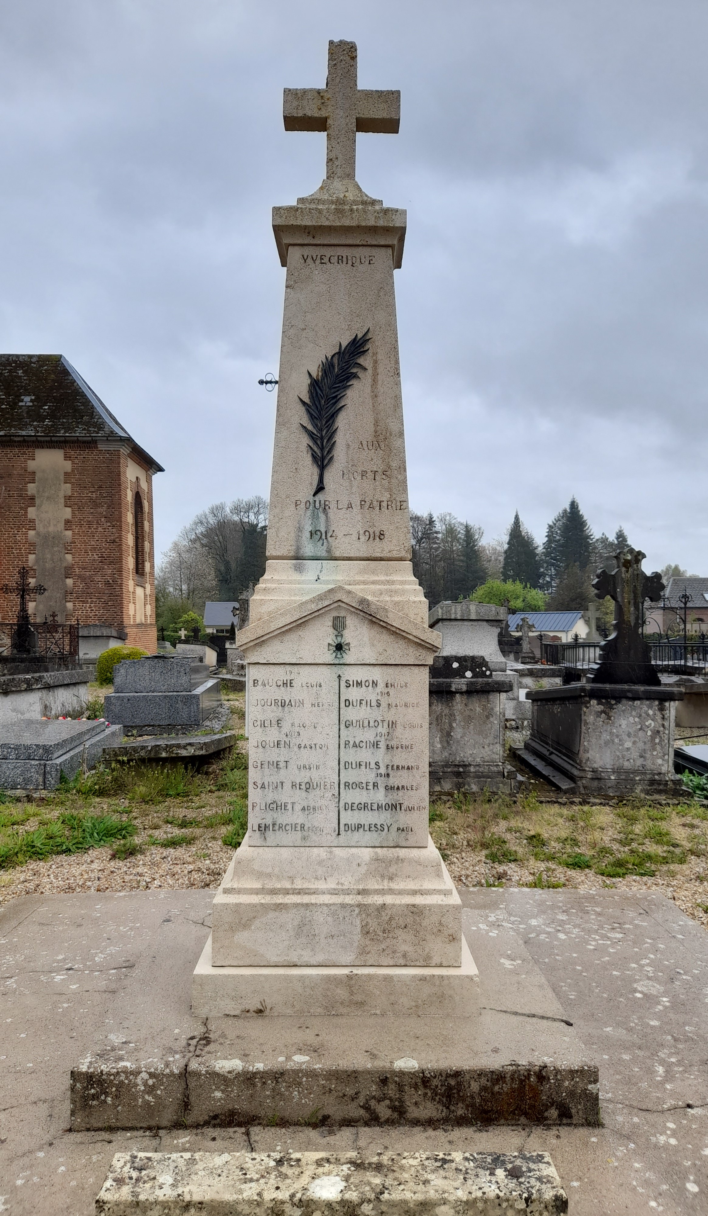 Monument aux Morts Yvecrique (Seine Maritime)