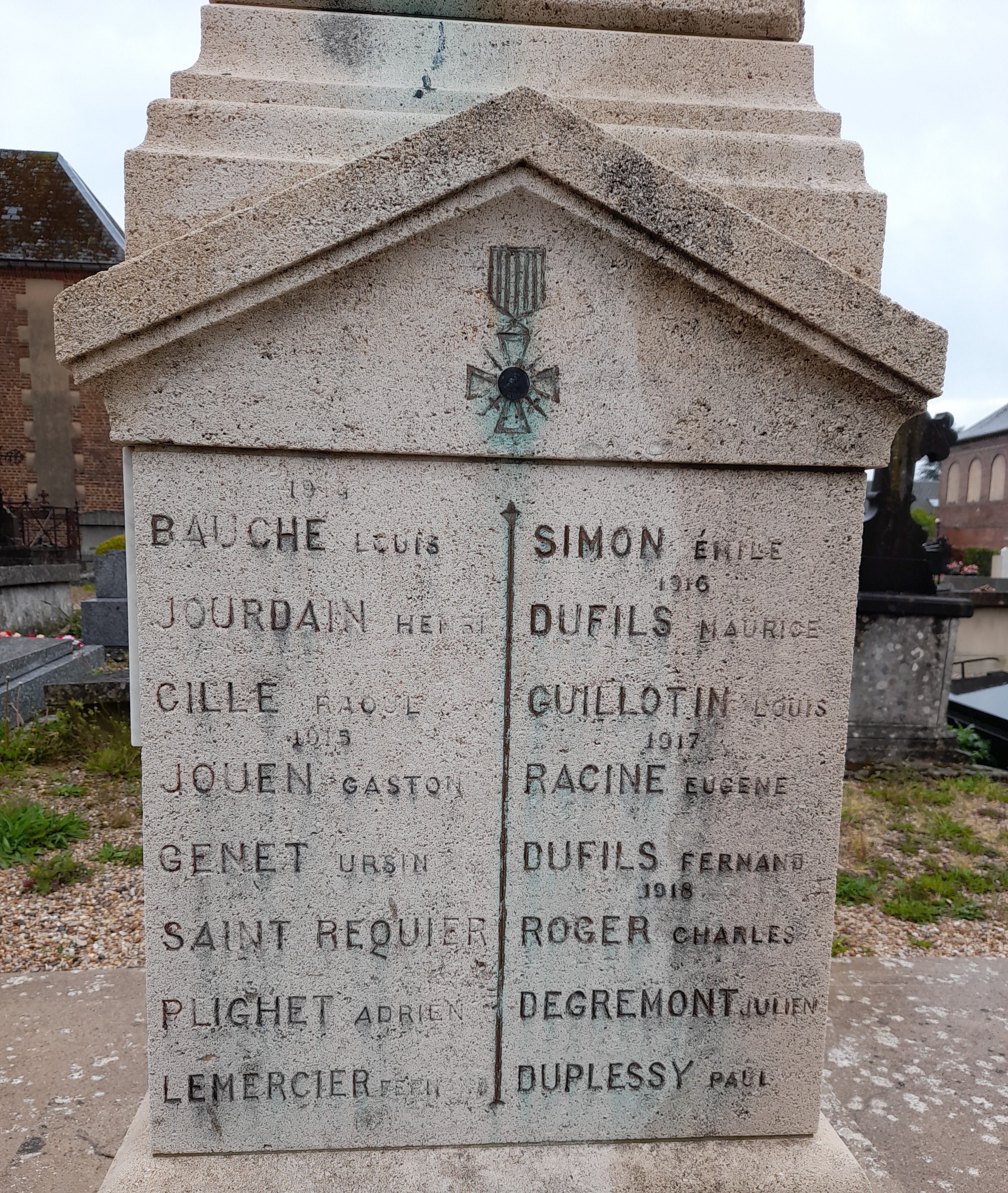 Monument aux Morts Yvecrique (Seine Maritime)