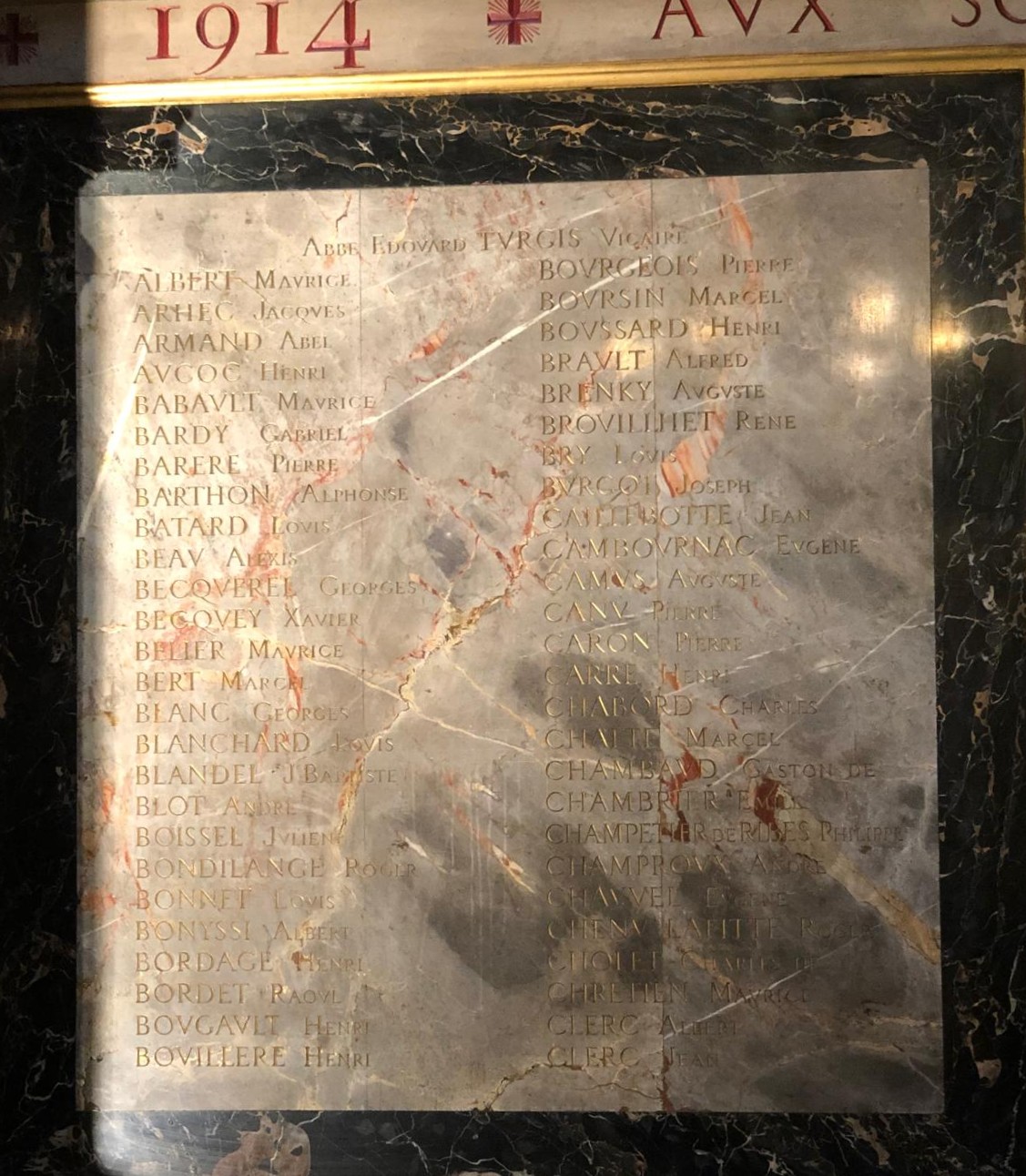 Plaque commémorative église de la Madeleine Paris 8 (Seine)