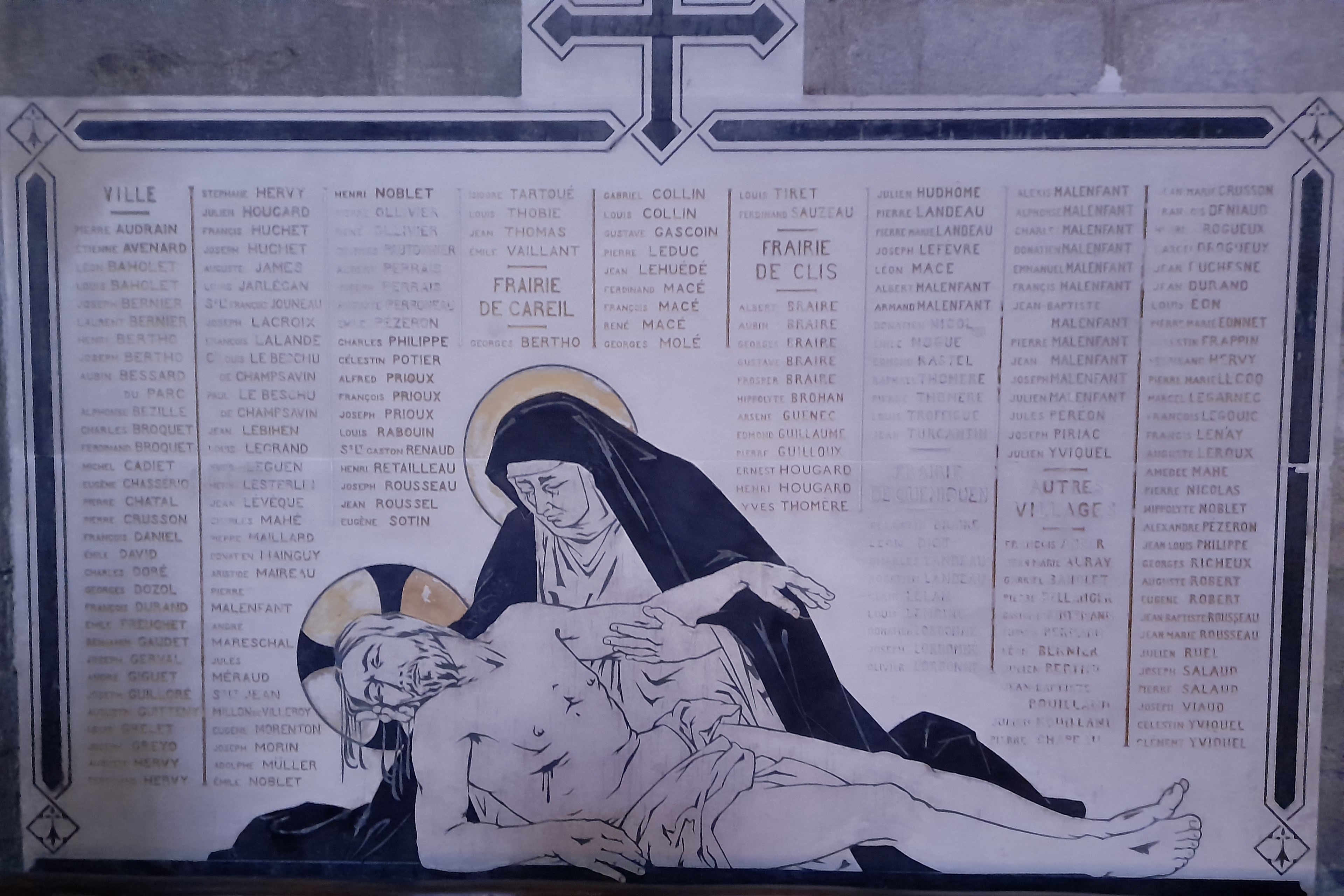 Plaque commémorative Eglise de Guérande (Loire Inférieure)