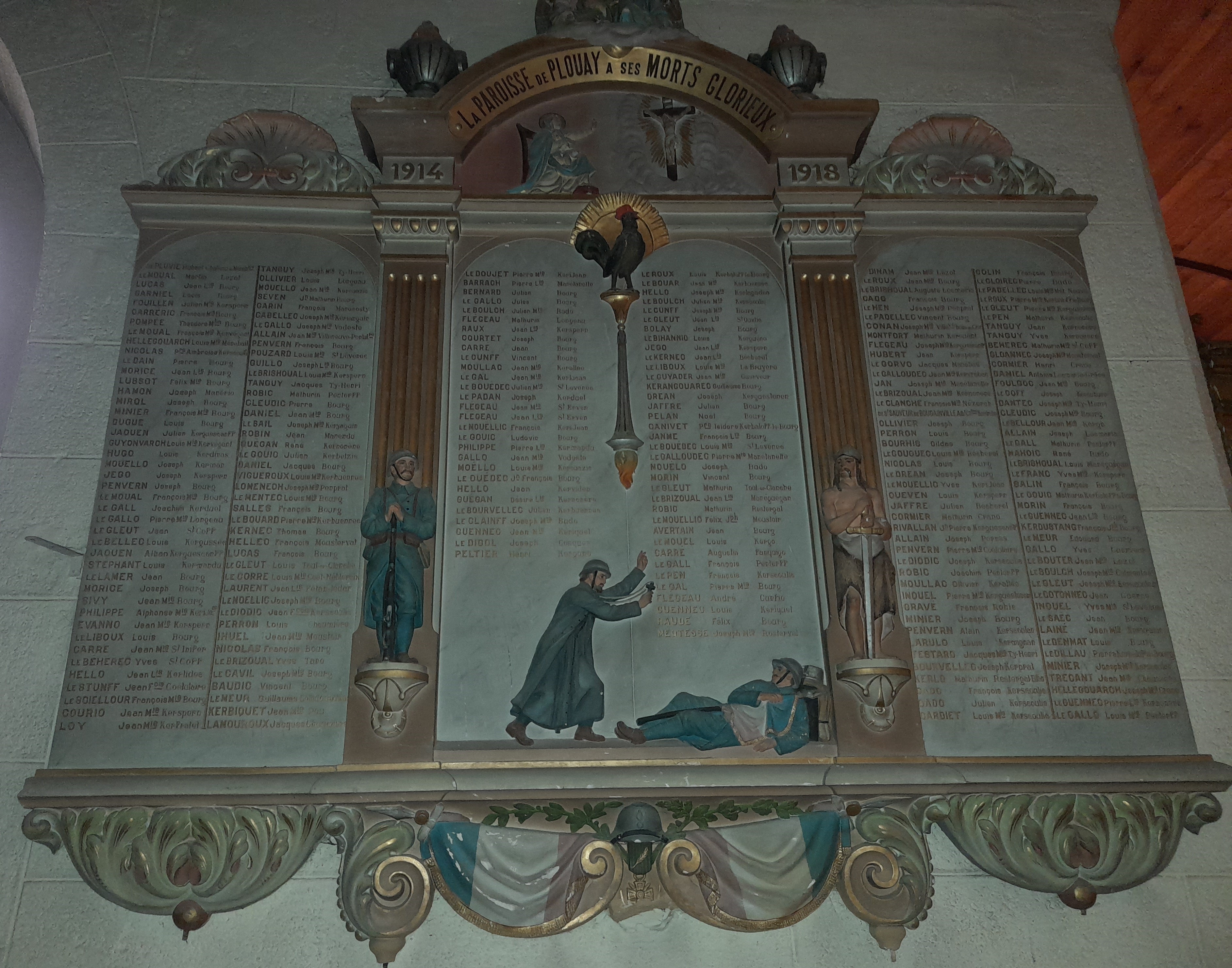 Plaque commémorative Eglise de Plouay (Morbihan)