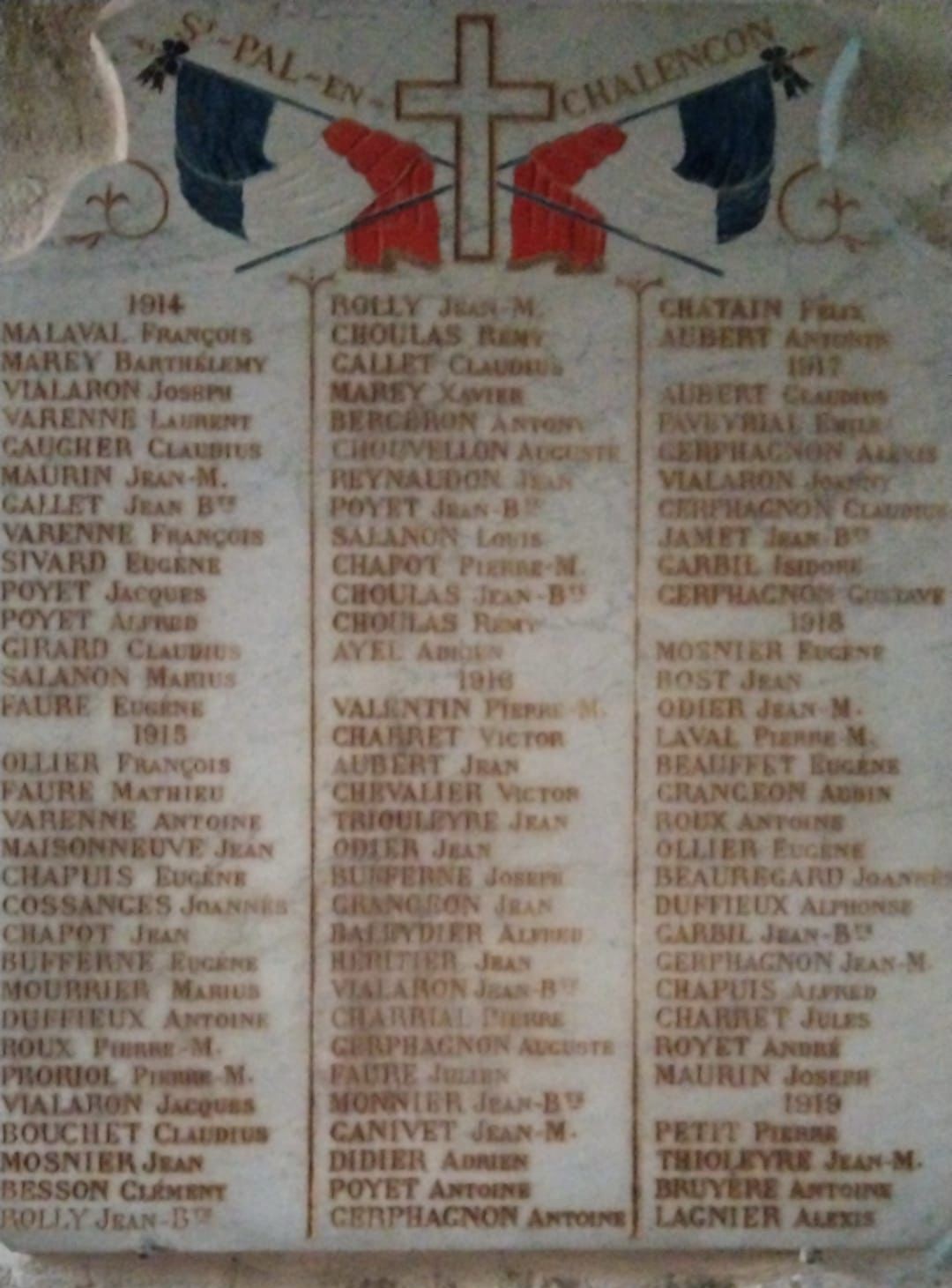 Plaque Eglise de Saint-Pal-de-Chalencon (43)