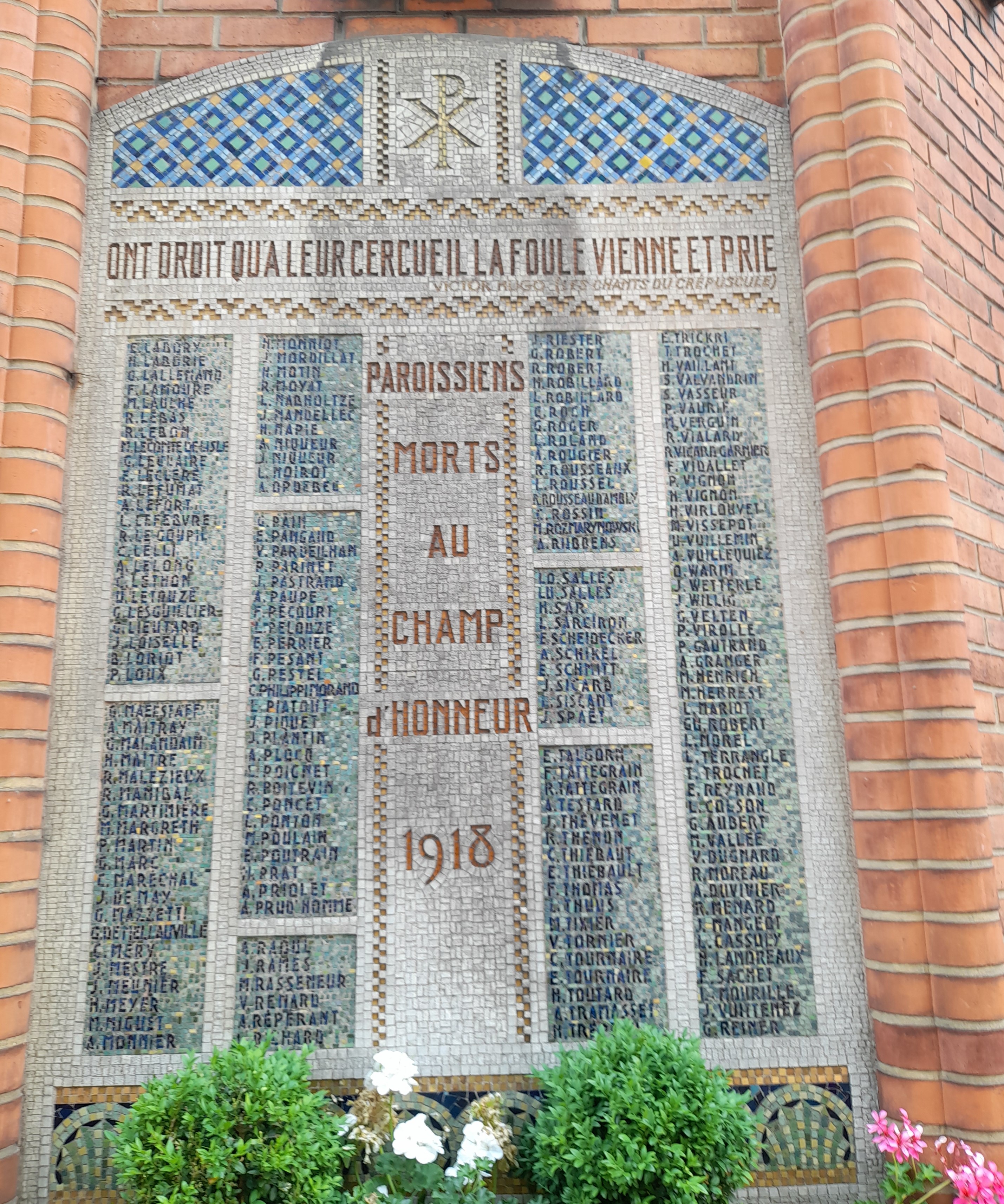 Plaque commémorative Eglise Saint-Jean de Montmartre Paris 18ème (Seine)