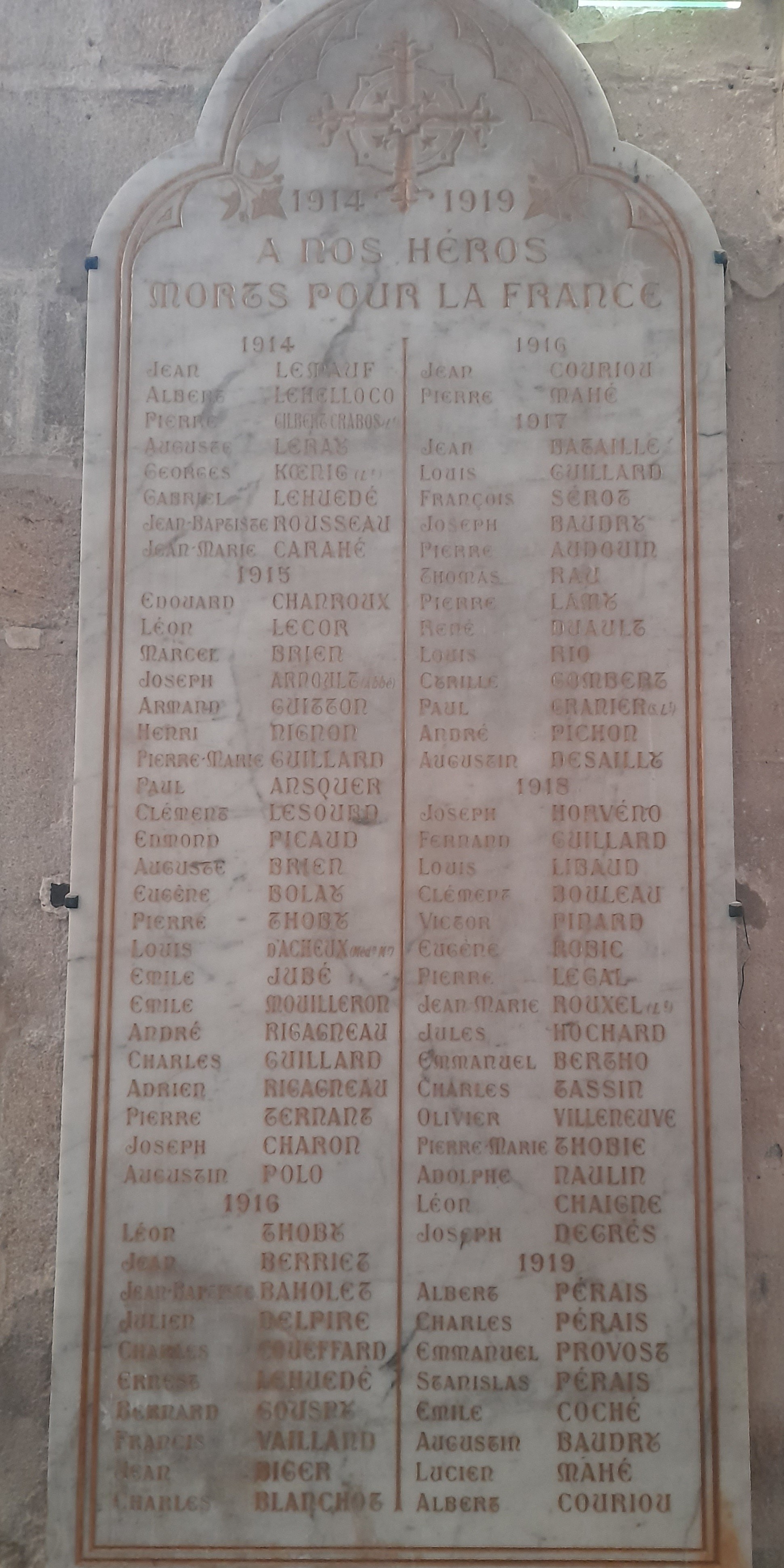 Plaque commémorative Eglise du Croisic (Loire Inférieure) Plaque commémorative Eglise du Croisic (Loire Inférieure)
