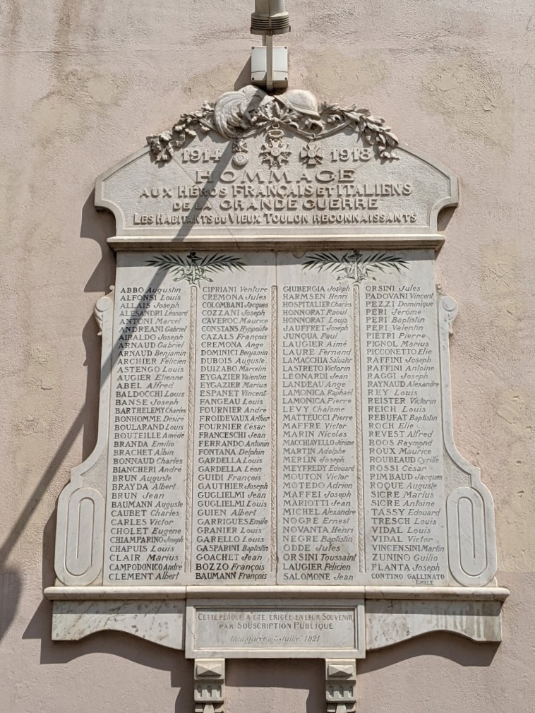 Plaque commémorative rue Louis Blanc Toulon (Var)