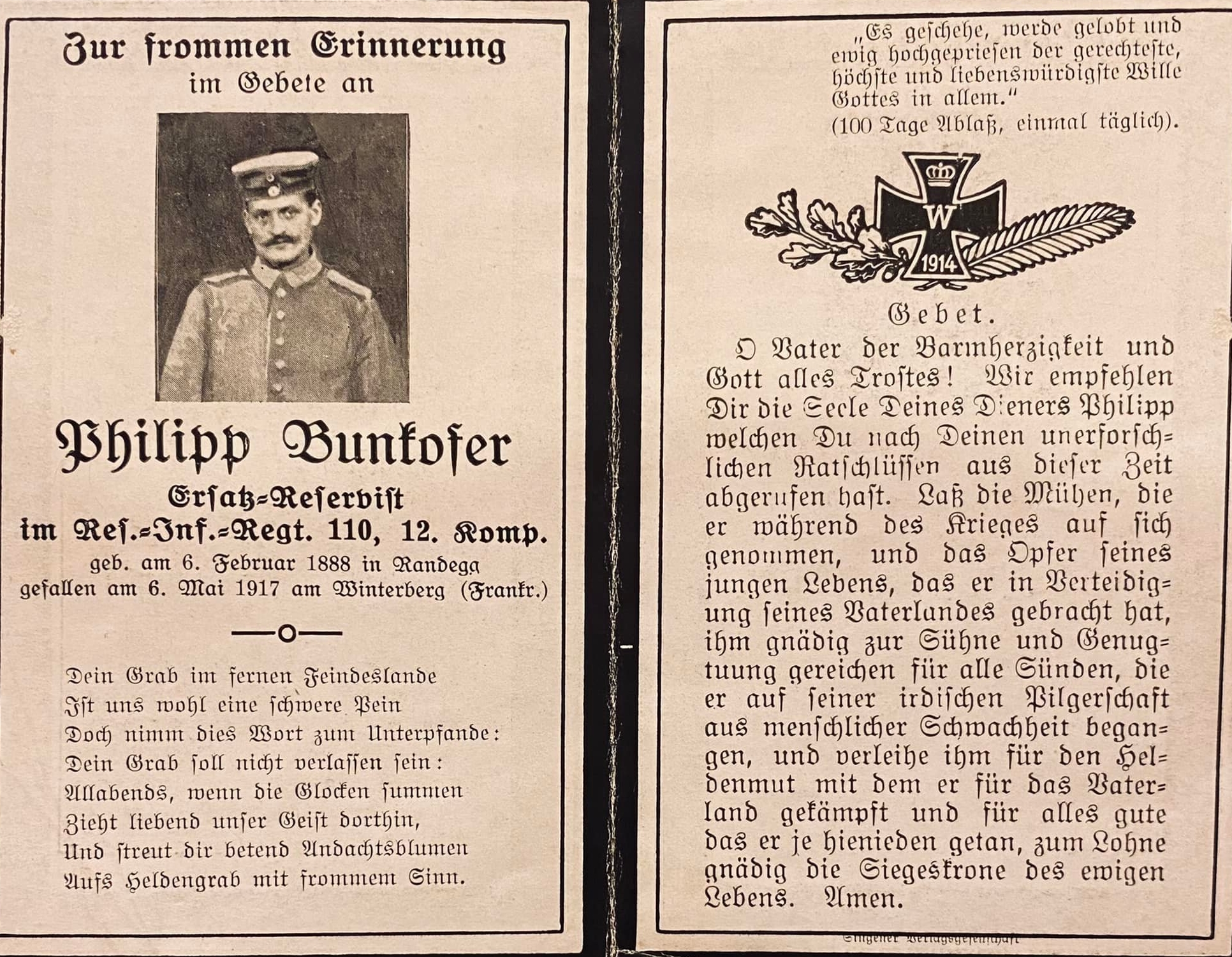 Philipp Bunkofer Nécrologie