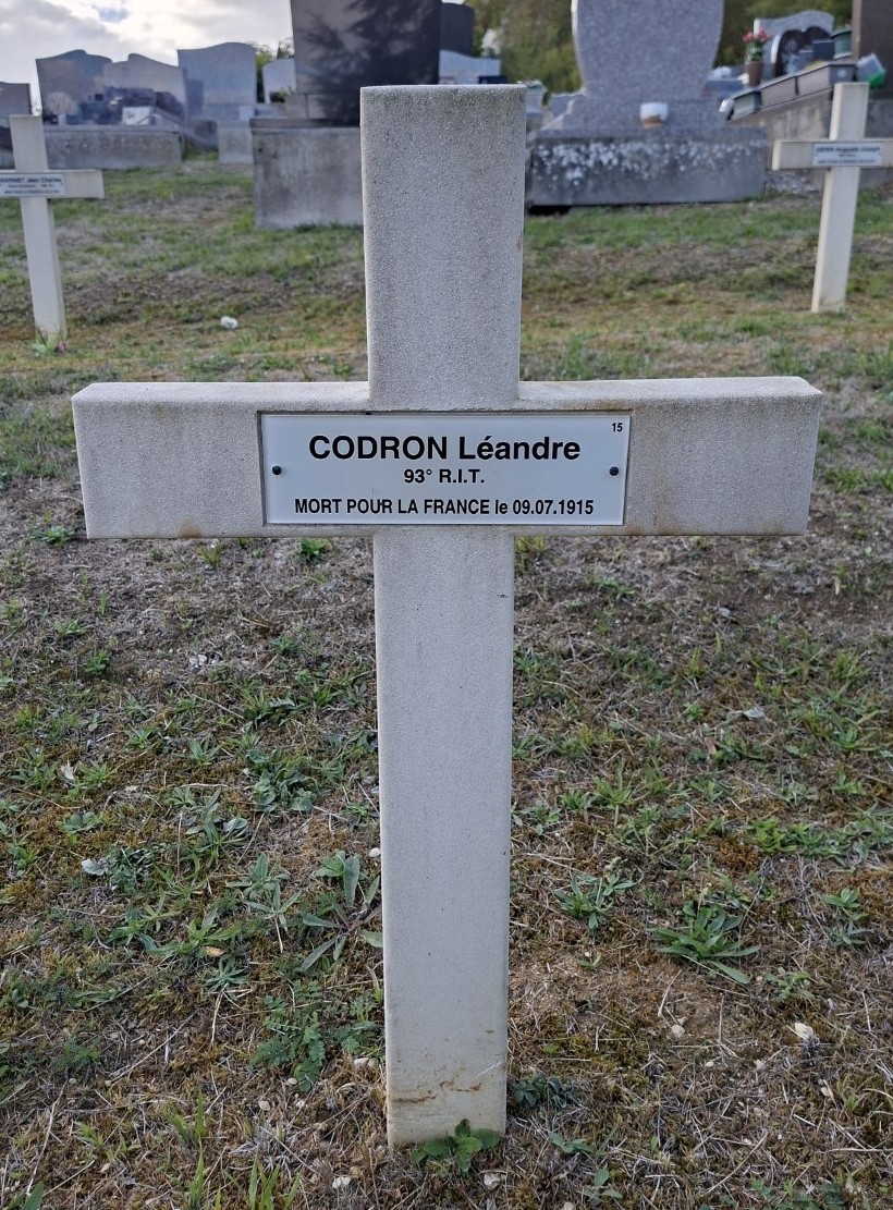 Codron Léandre sépulture à Acy (02)