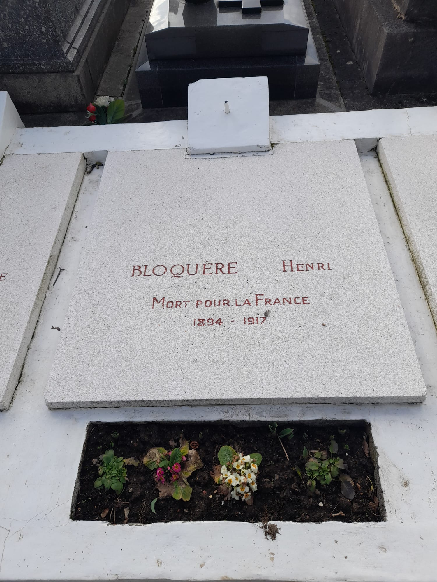 Bloquere Henri Alexandre sépulture à Vincennes (Seine)
