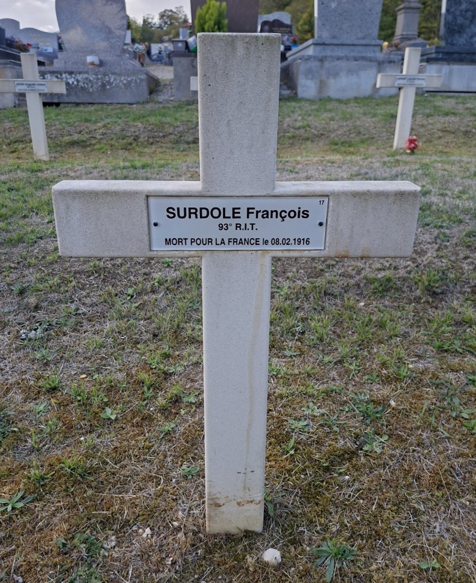 Surdole François sépulture à Acy (02)