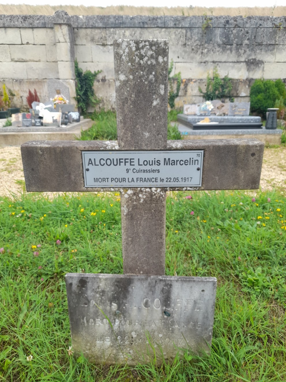 Alcouffe Louis Marcelin sépulture à Vierzy (02)