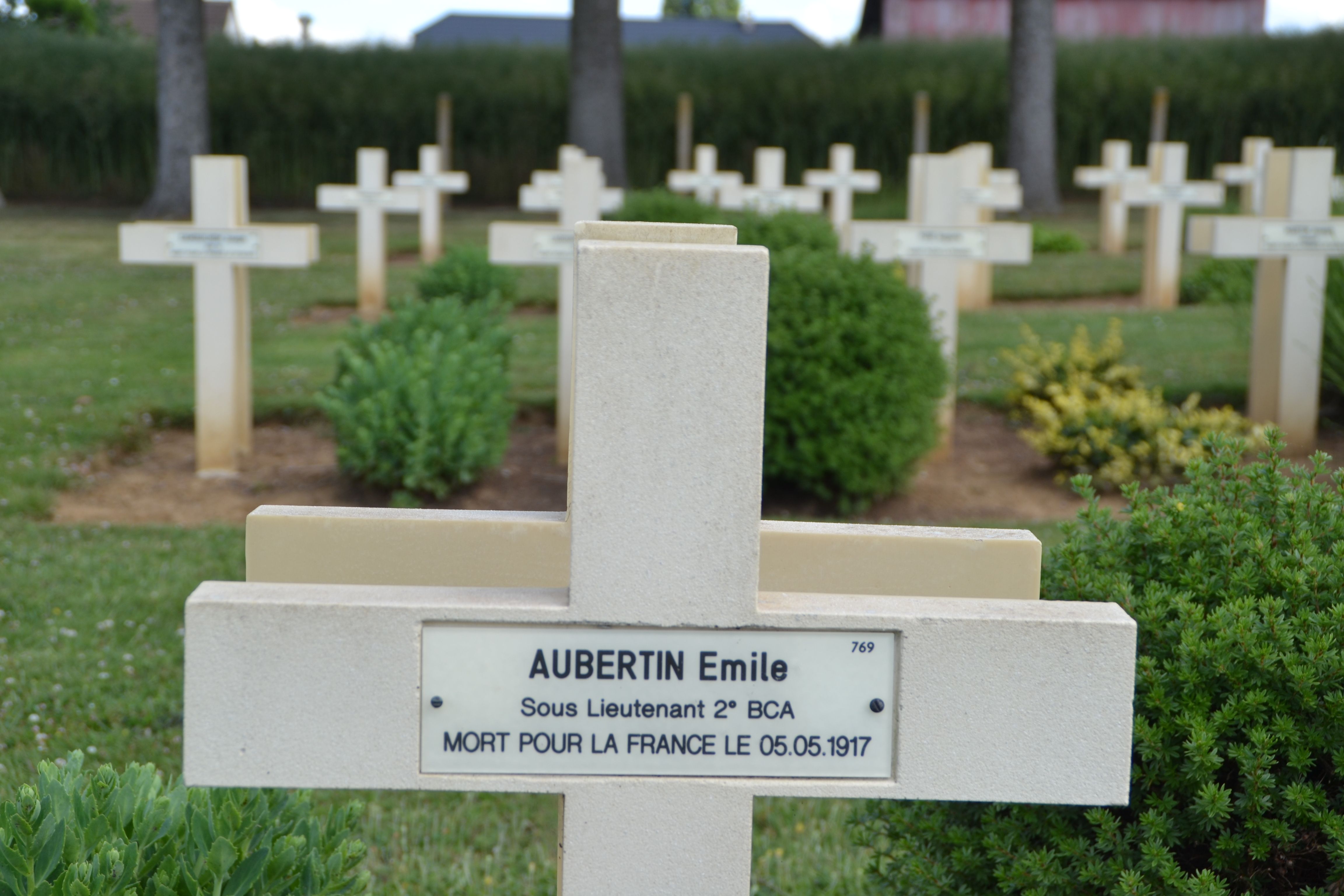 Aubertin Emile sépulture à Cerny-en-Laonnois (Aisne)