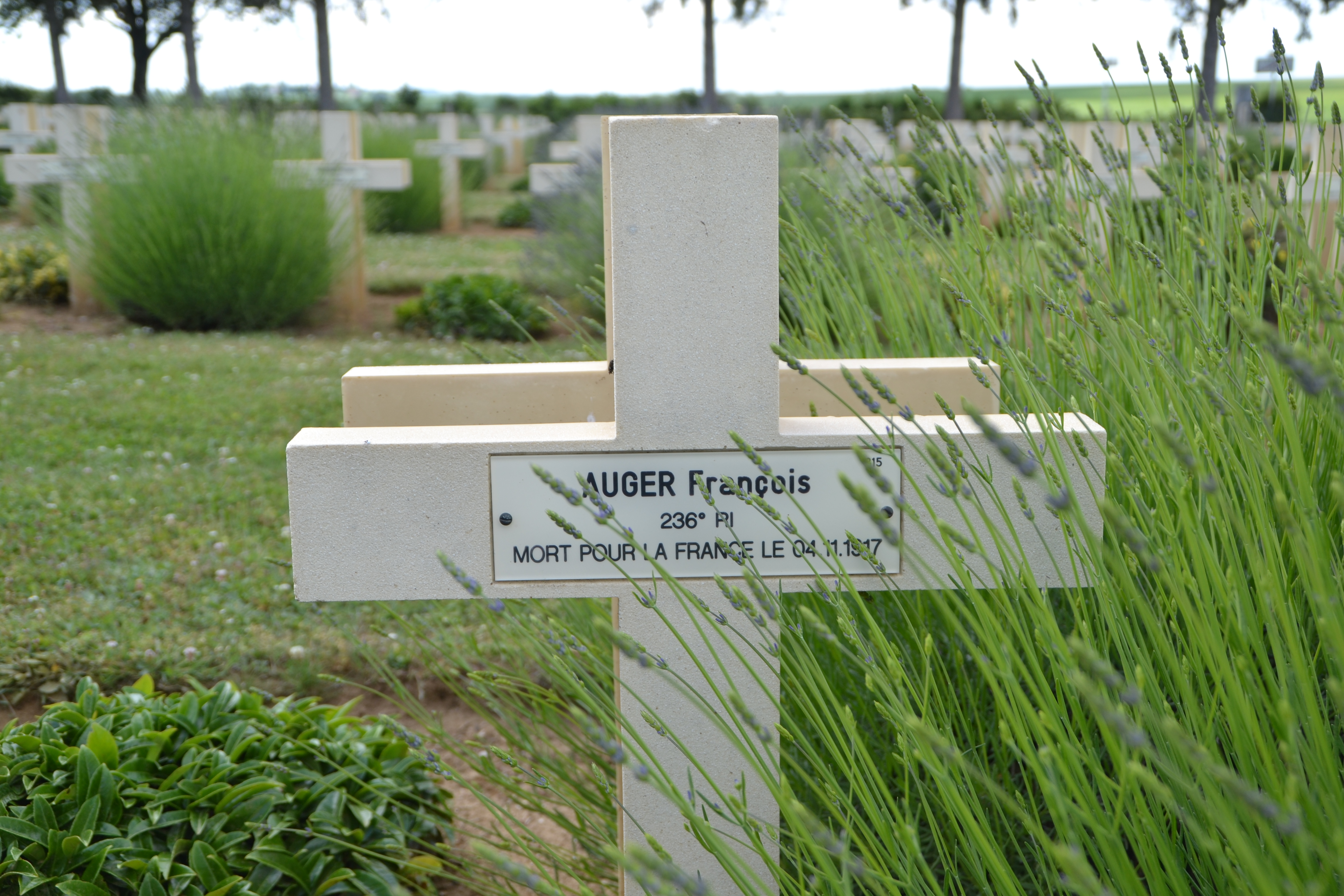 Auger François sépulture à Cerny-en-Laonnois (Aisne)