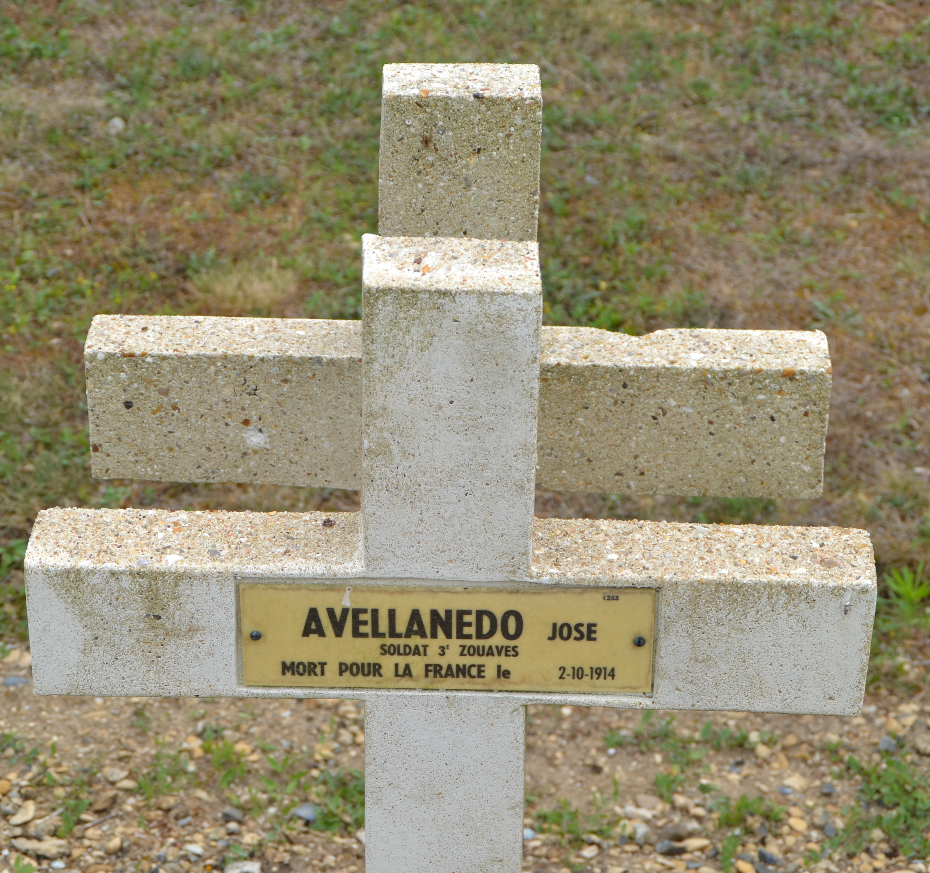 Avellaneda José sépulture à Soupir 2 (Aisne) Avellaneda José sépulture à Soupir 2 (Aisne)