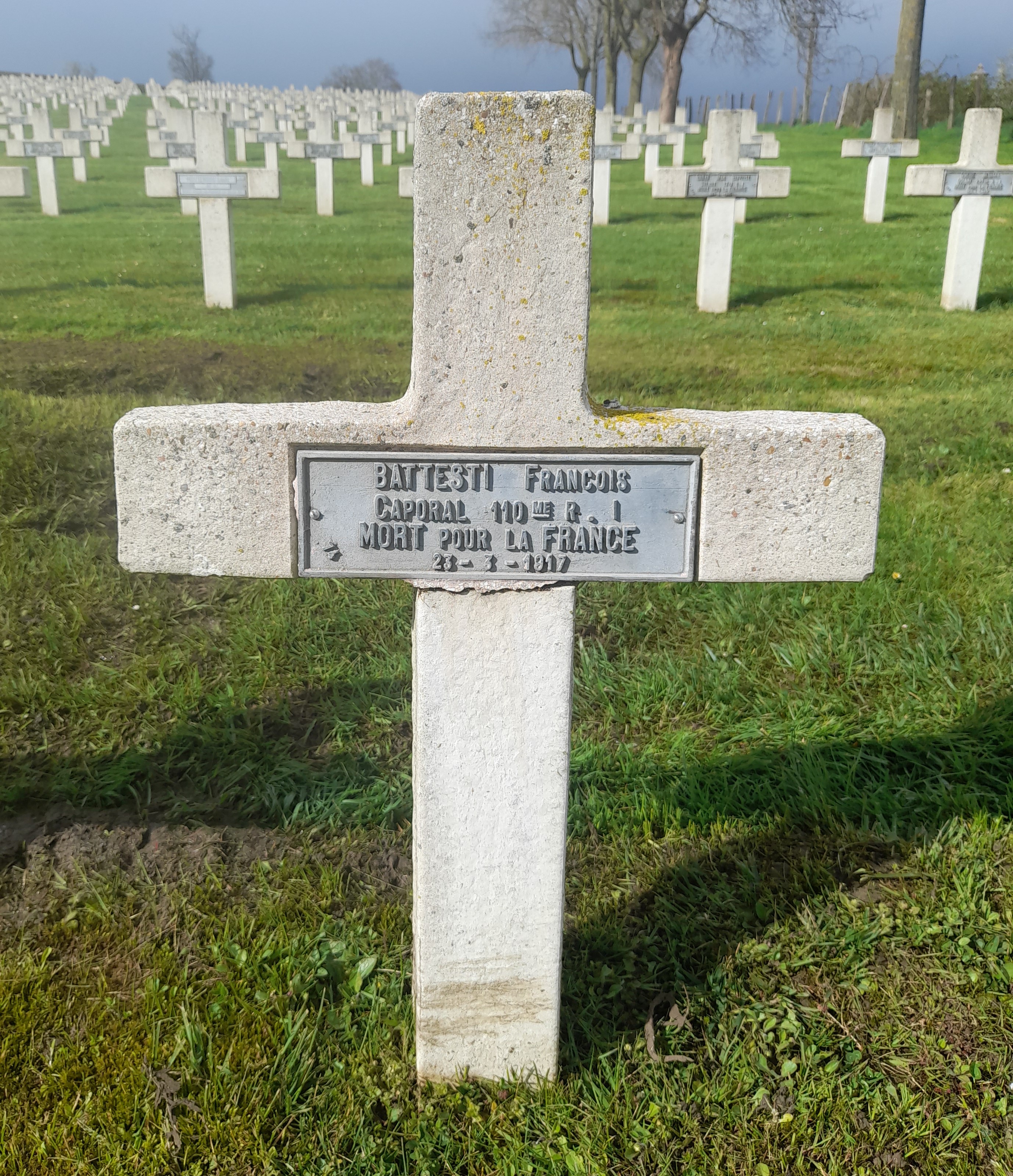 Battesti François sépulture à Craonnelle (02)