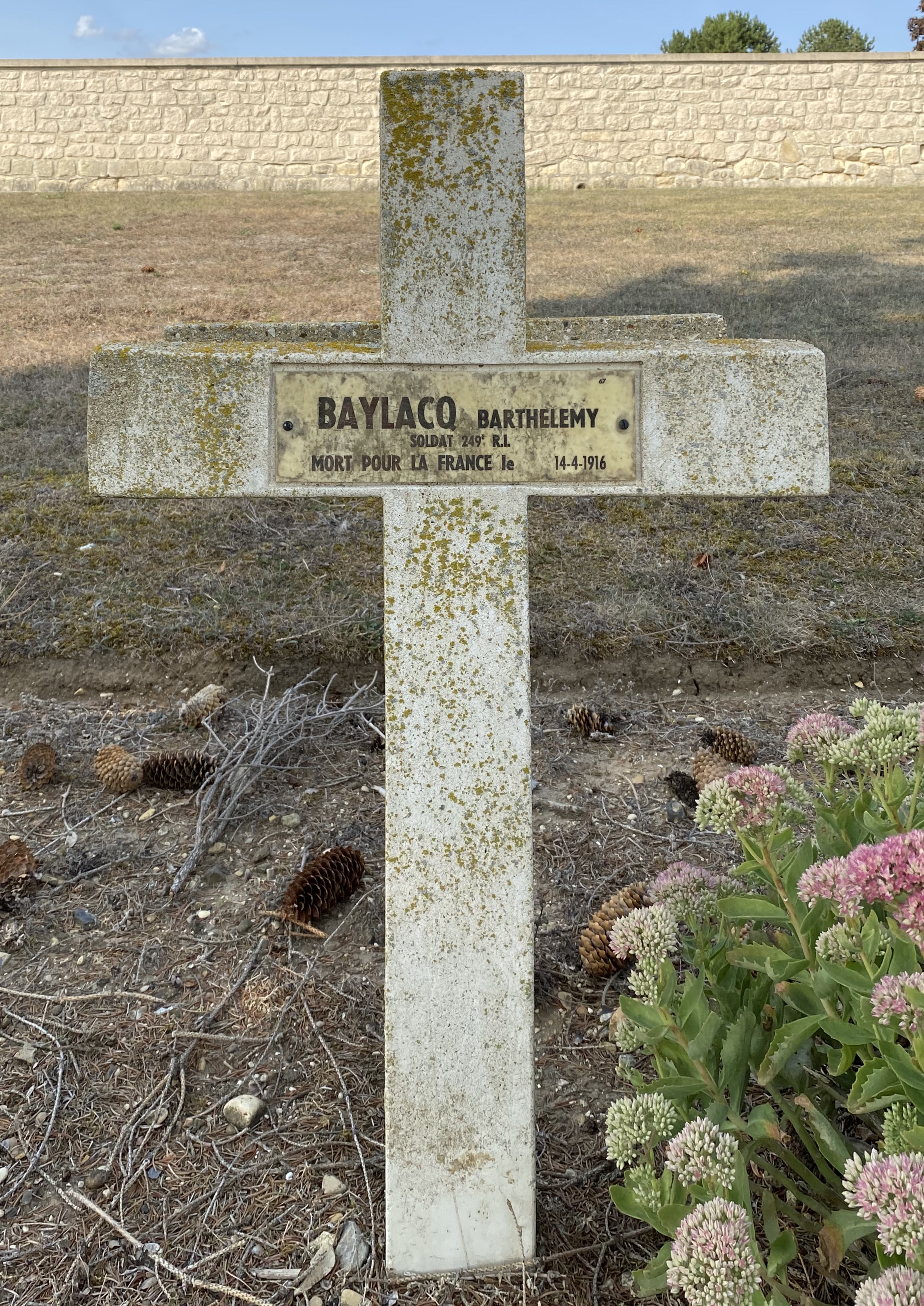 Baylacq Barthélémy sépulture à Soupir 2.
