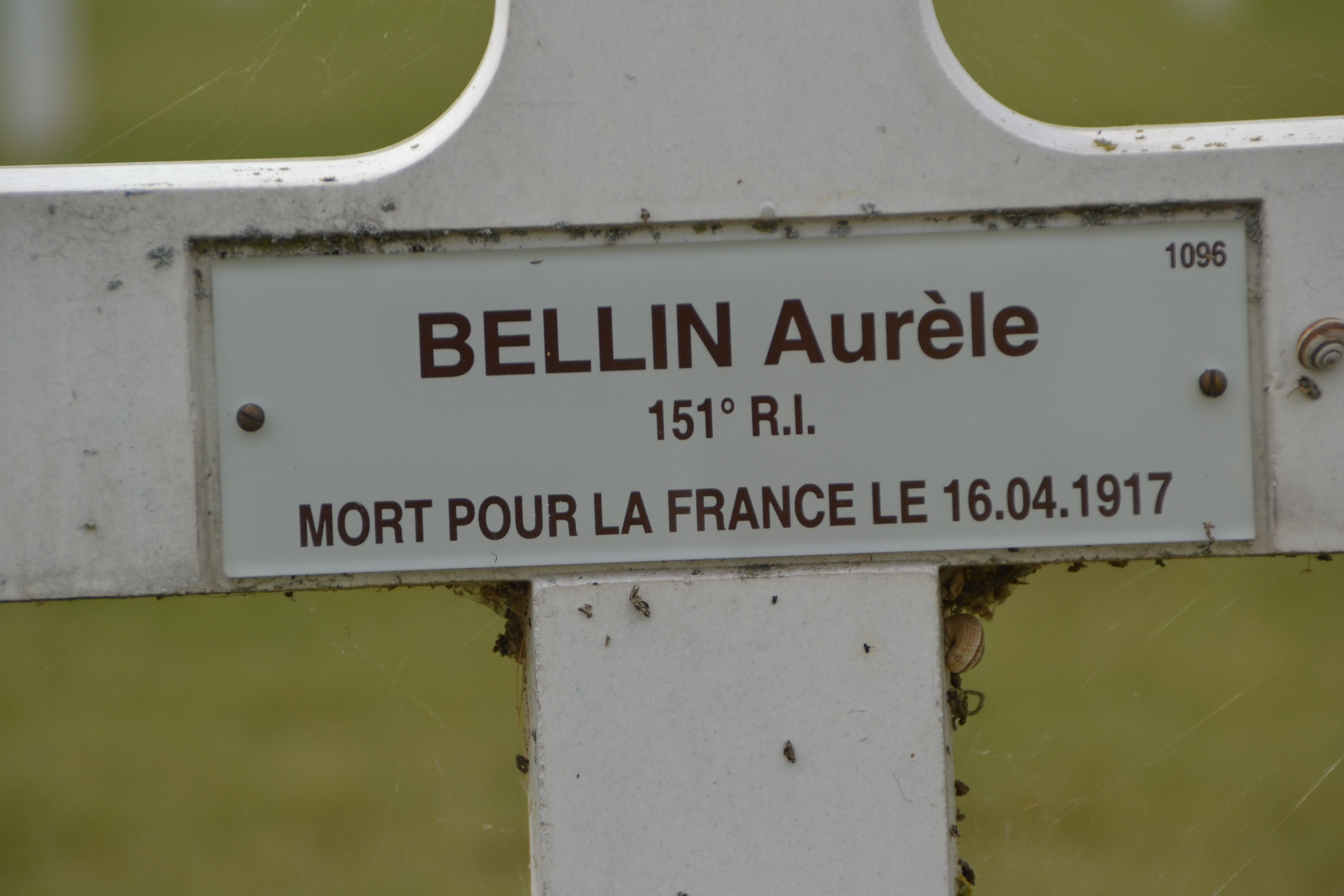 Bellin Aurèle, sépulture à Berry au Bac 