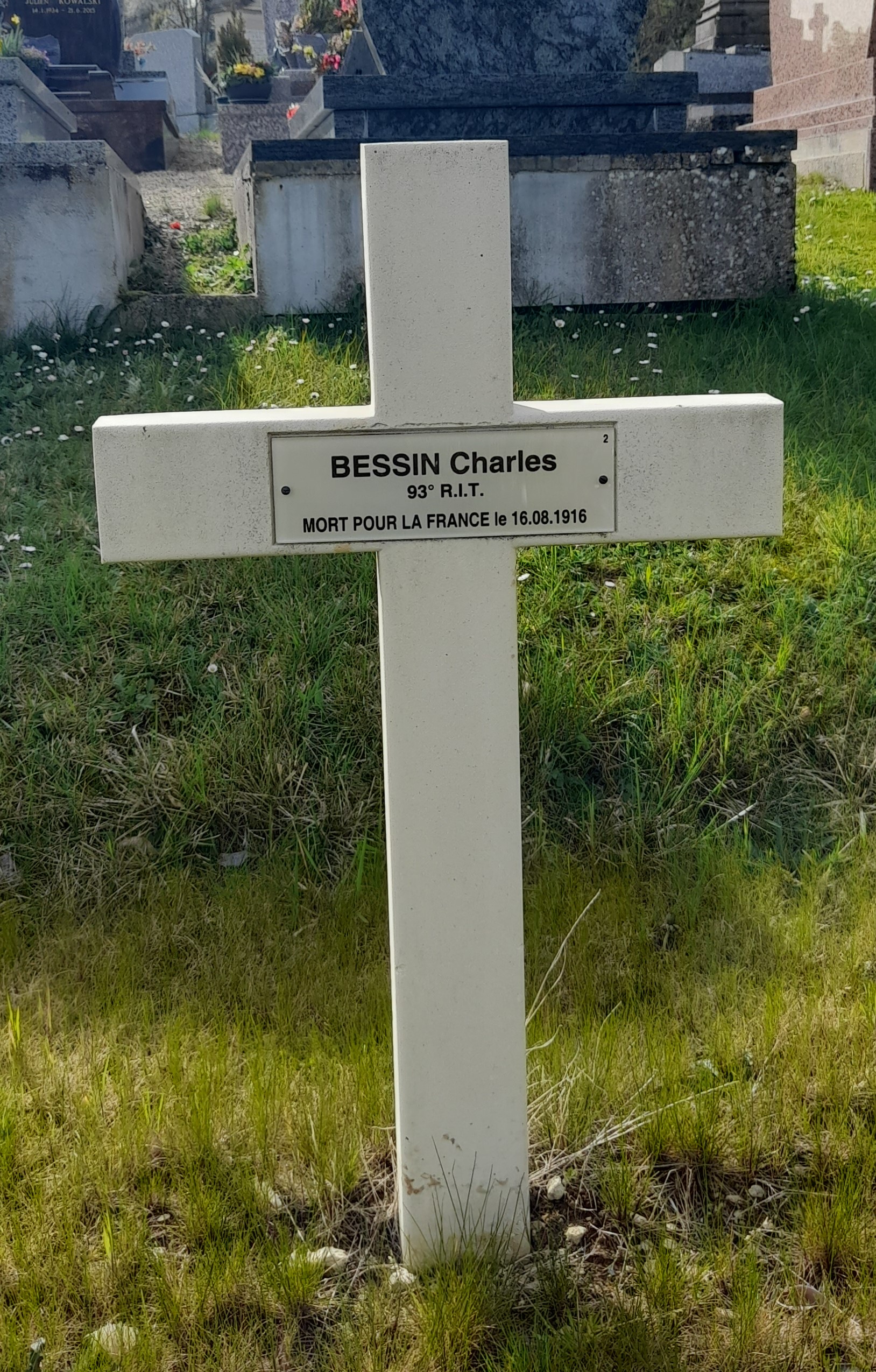 Bessin Charles sépulture à Acy (02)