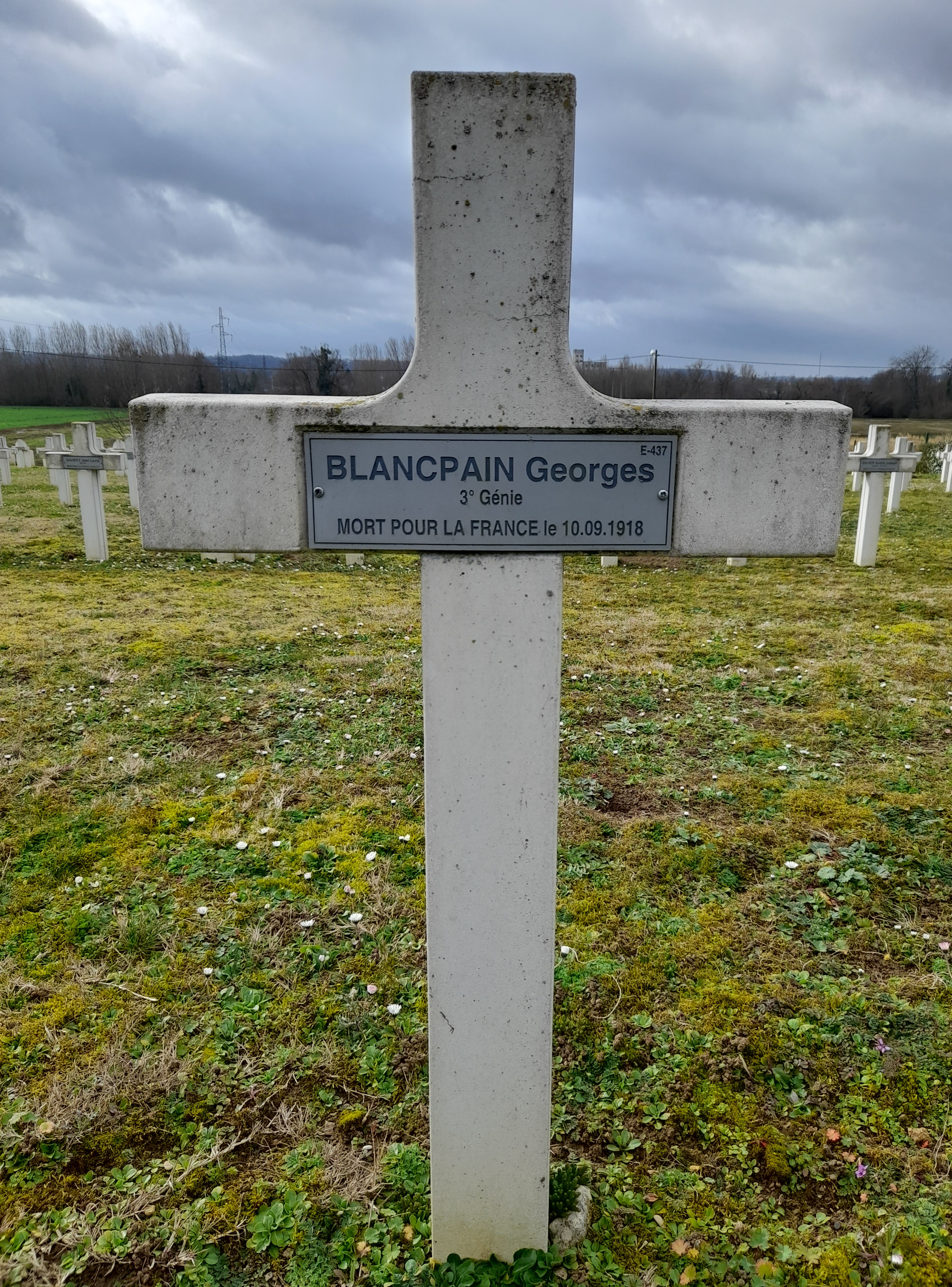 Blancpain Georges sépulture à Crouy (Aisne)