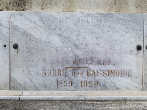 Bobrie Marcel Robert sépulture à Saint Savinien sur Charente (Charente Maritime)